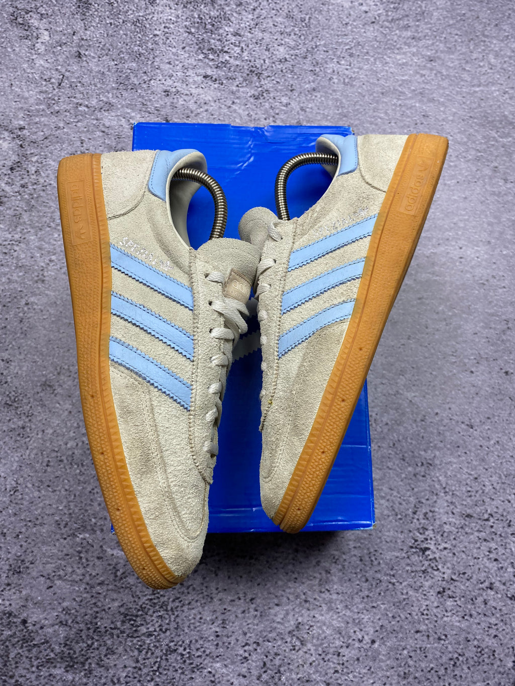 Adidas Samba OG Suede Cream Blue Gum Sneakers 44
