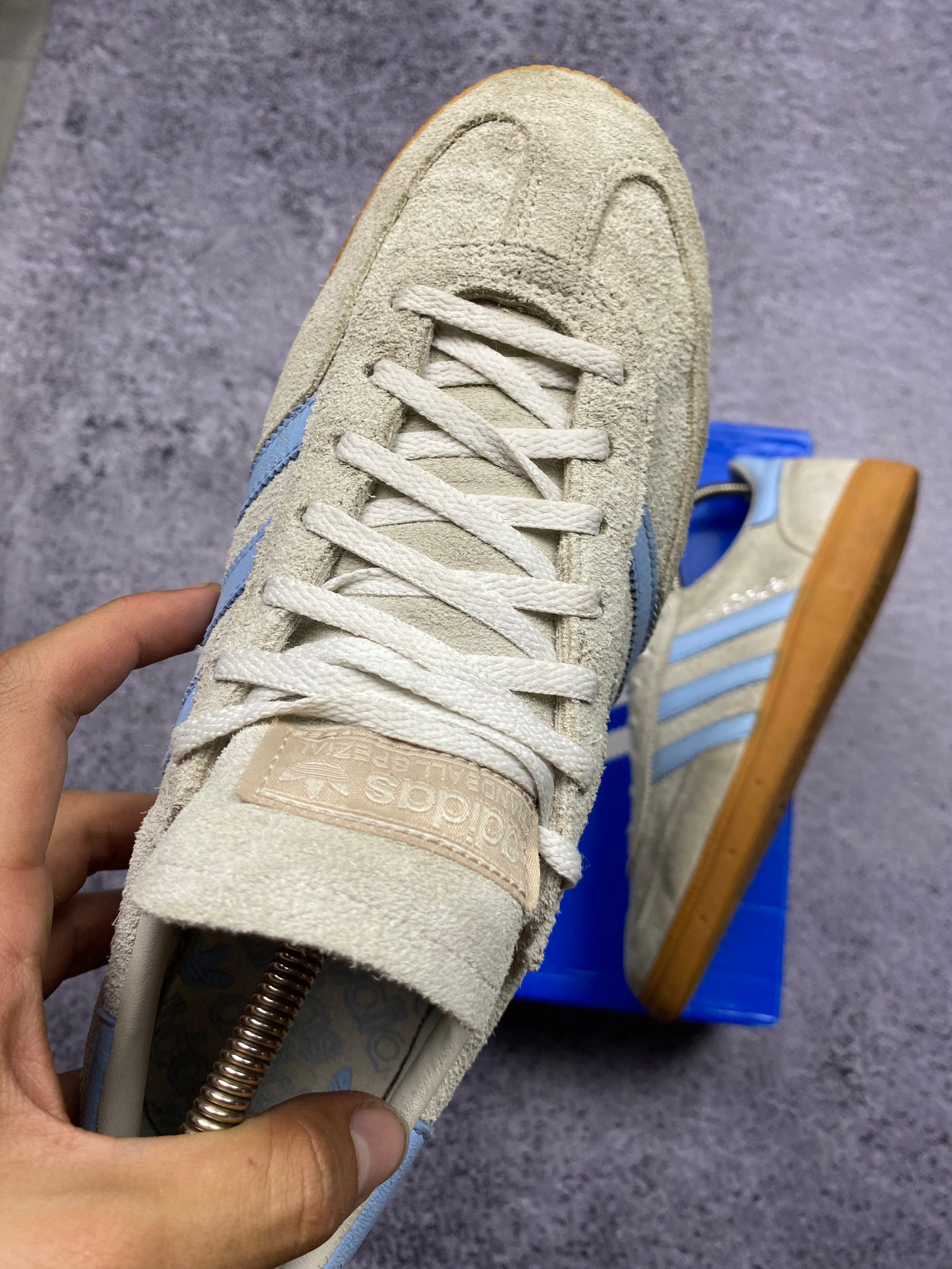 Adidas Samba OG Suede Cream Blue Gum Sneakers 44