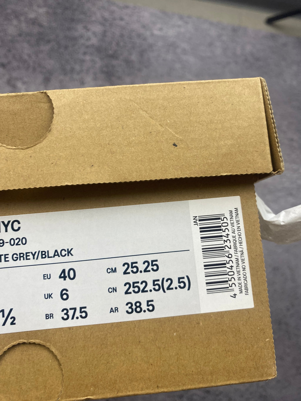 ASICS Gel NYC Black Sports Sneakers Size 40