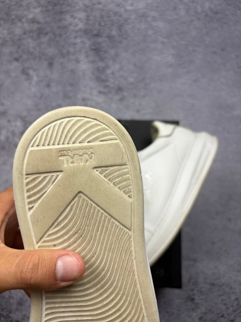 Karl Lagerfeld Kapri Karl Ikonik White Leather Sneakers Designer Luxury Shoes EU 40