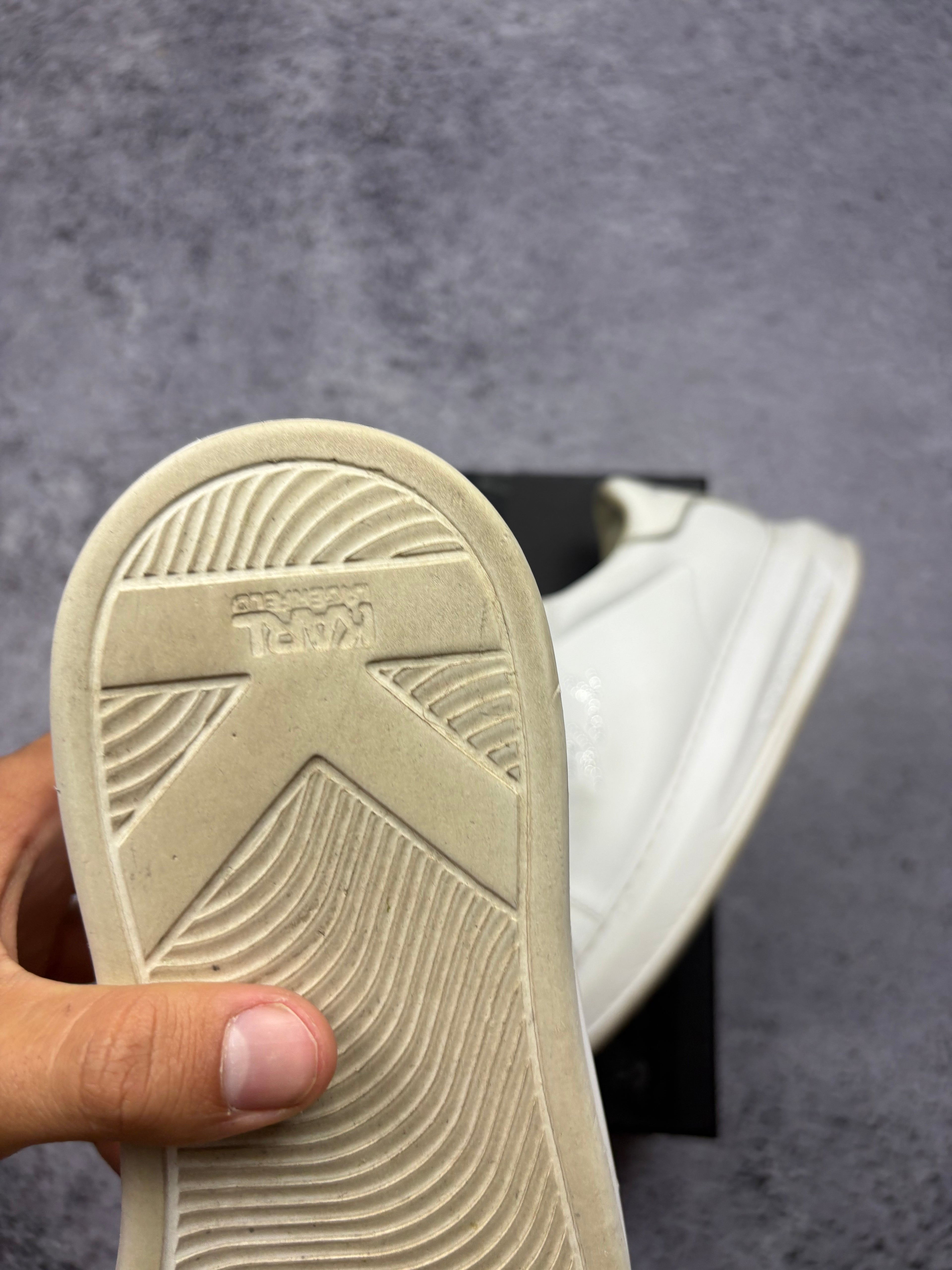 Karl Lagerfeld Kapri Karl Ikonik White Leather Sneakers Designer Luxury Shoes EU 40