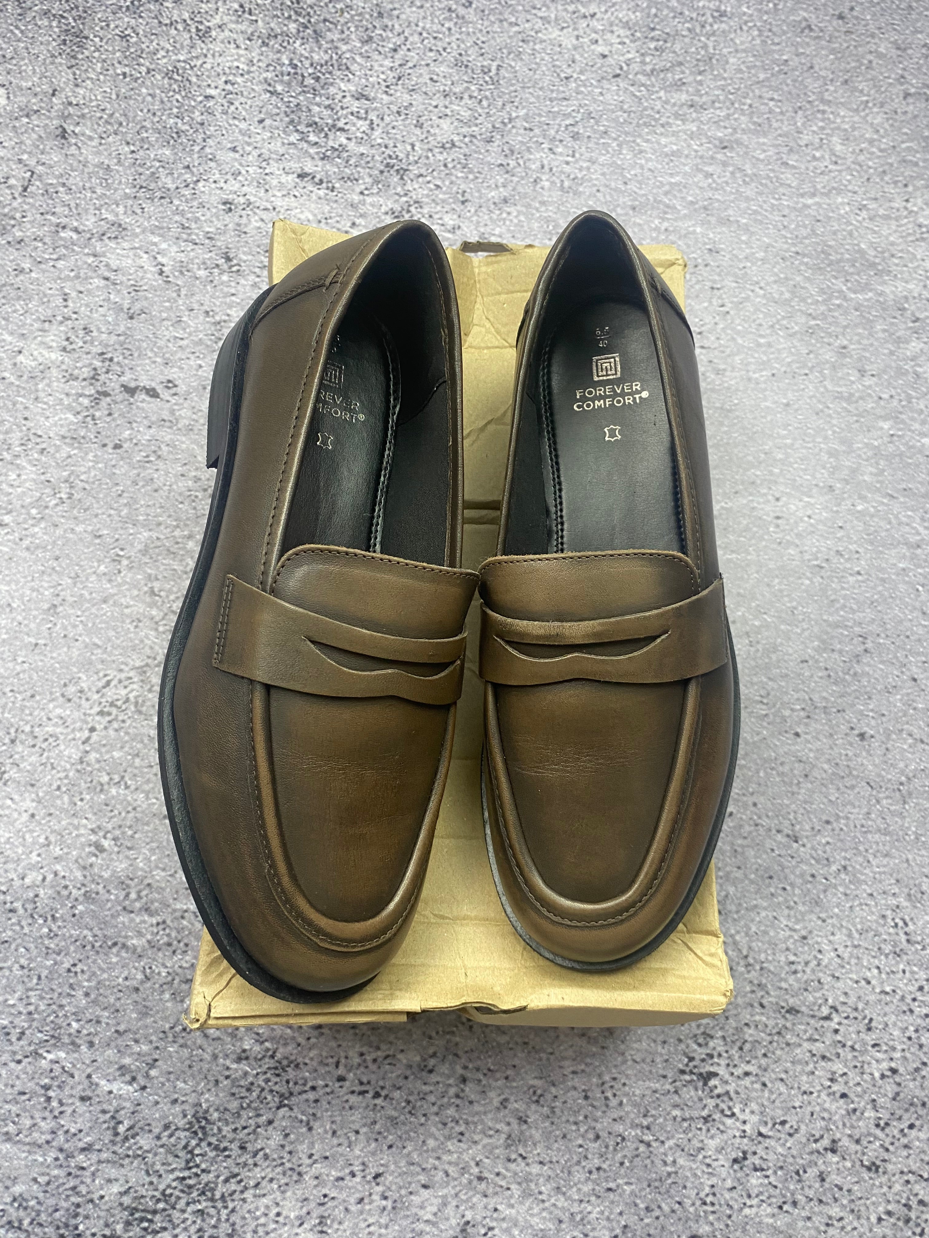 Next brązowe mokasyny loafersy skórzane r. 40x