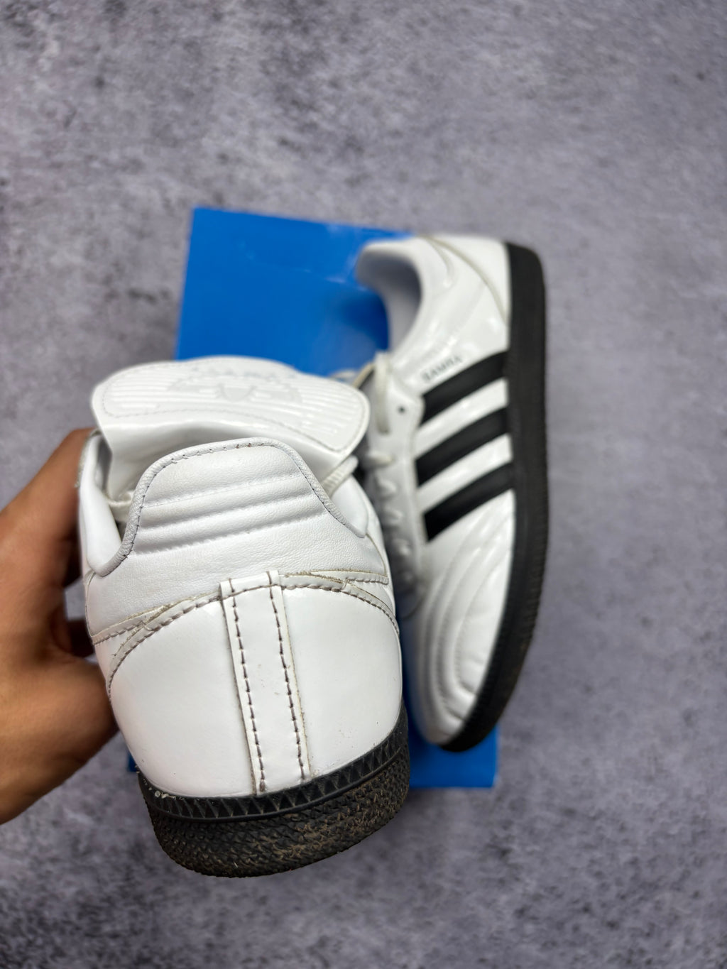 Adidas Samba Classic White Black Leather Indoor Football Sneakers Retro New 40