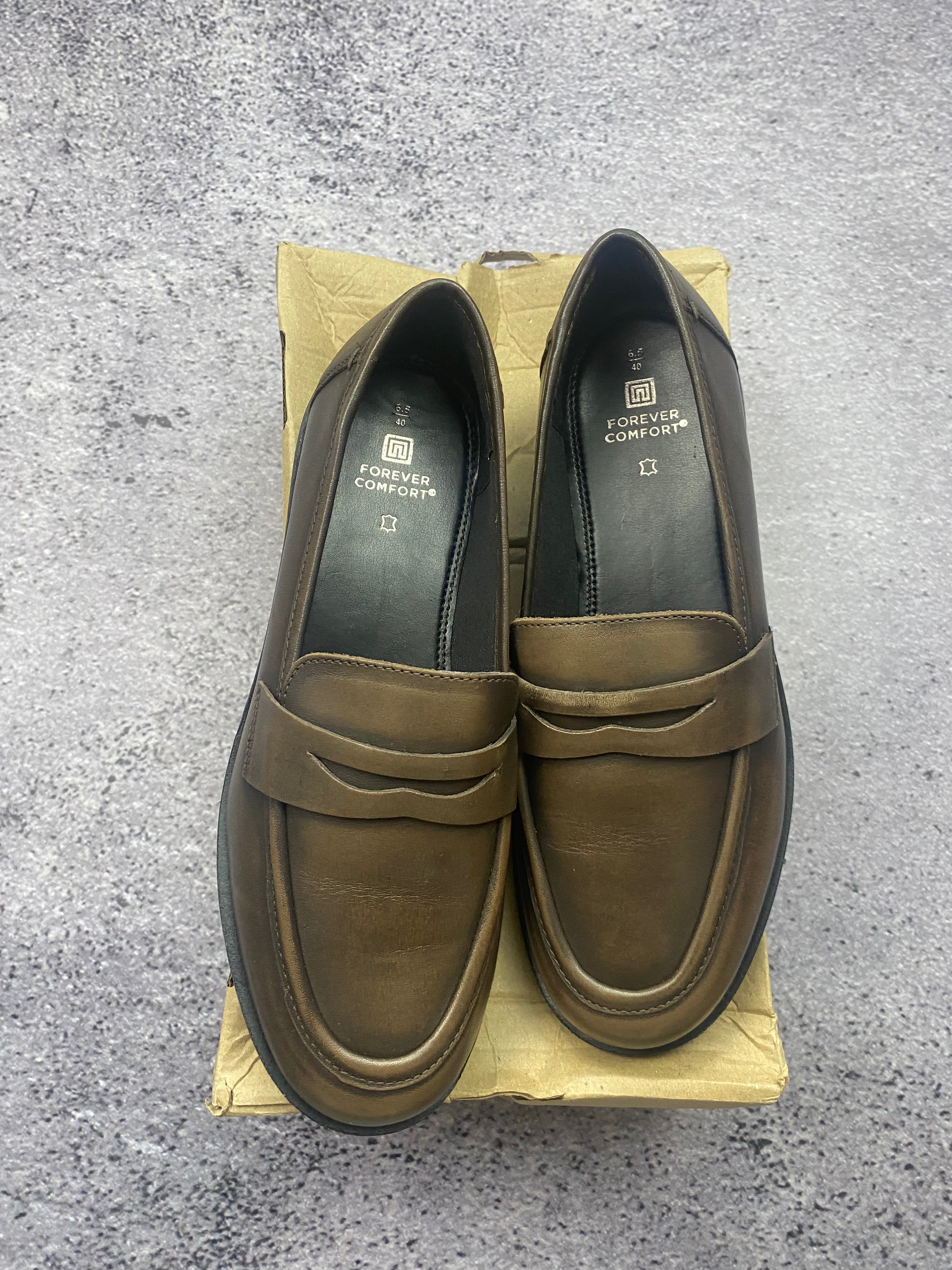 Next brązowe mokasyny loafersy skórzane r. 40x