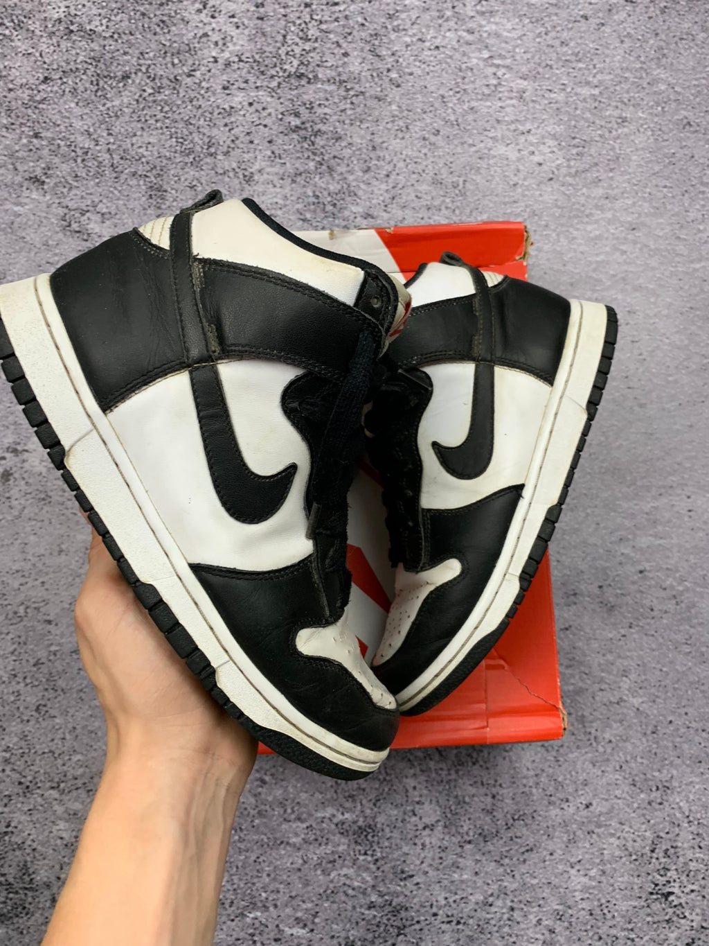Nike Dunk High White Black Sneakersy Skórzane r. 39 + Box