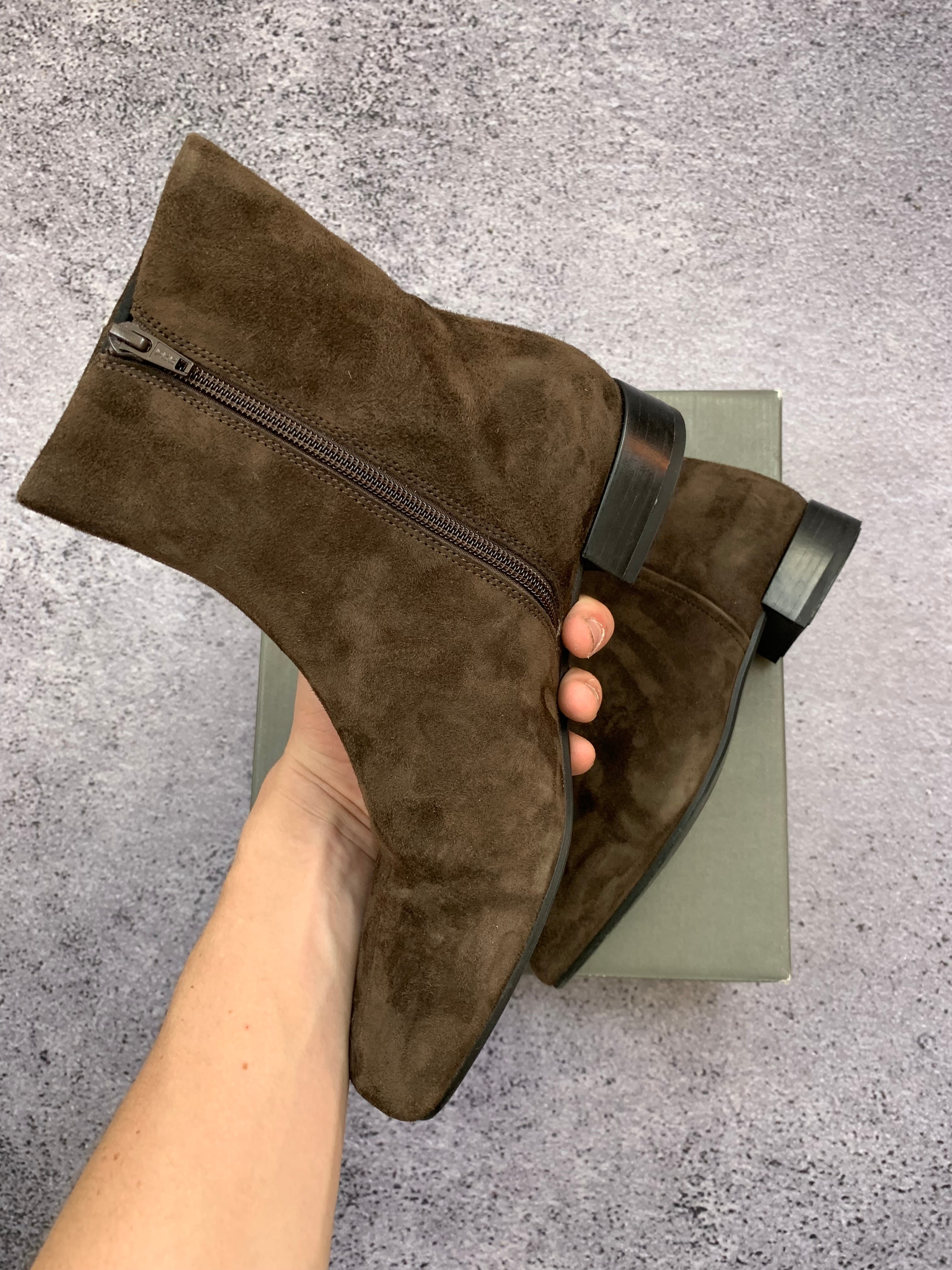 Vagabond Mona Skórzane Zamszowe Botki Coffee r. 38 Nowe + Box