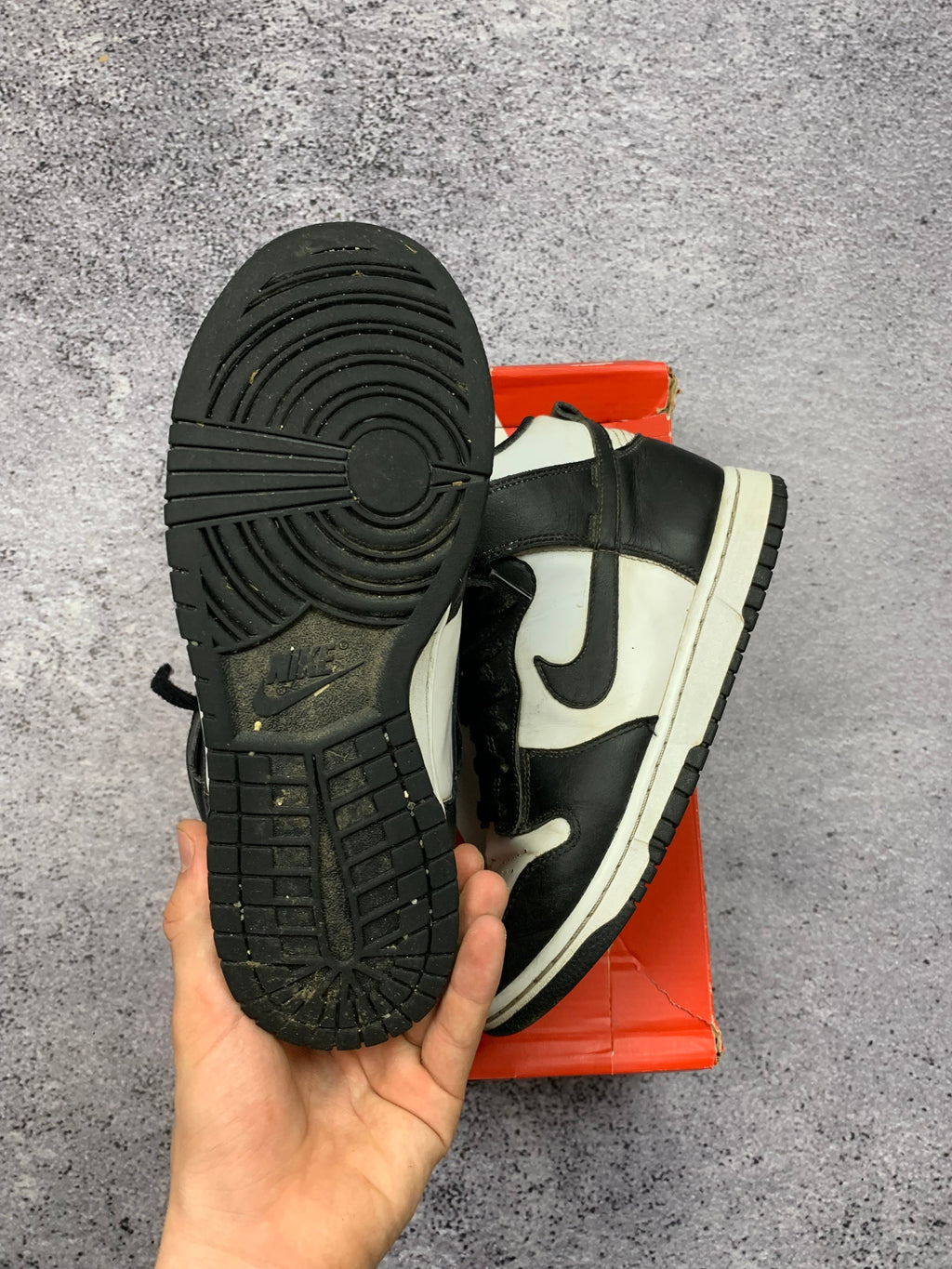 Nike Dunk High White Black Sneakersy Skórzane r. 39 + Box