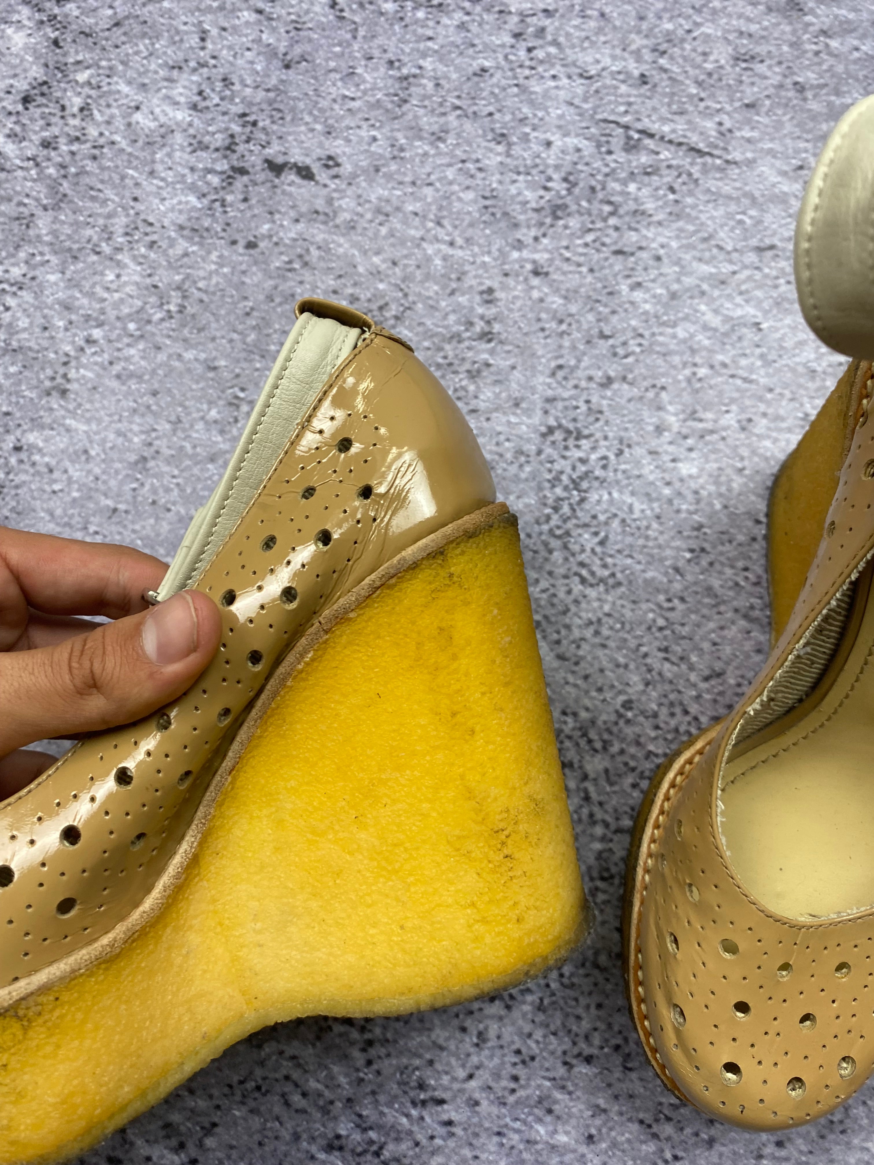 See by Chloé – skórzane baleriny na koturnie r. 37