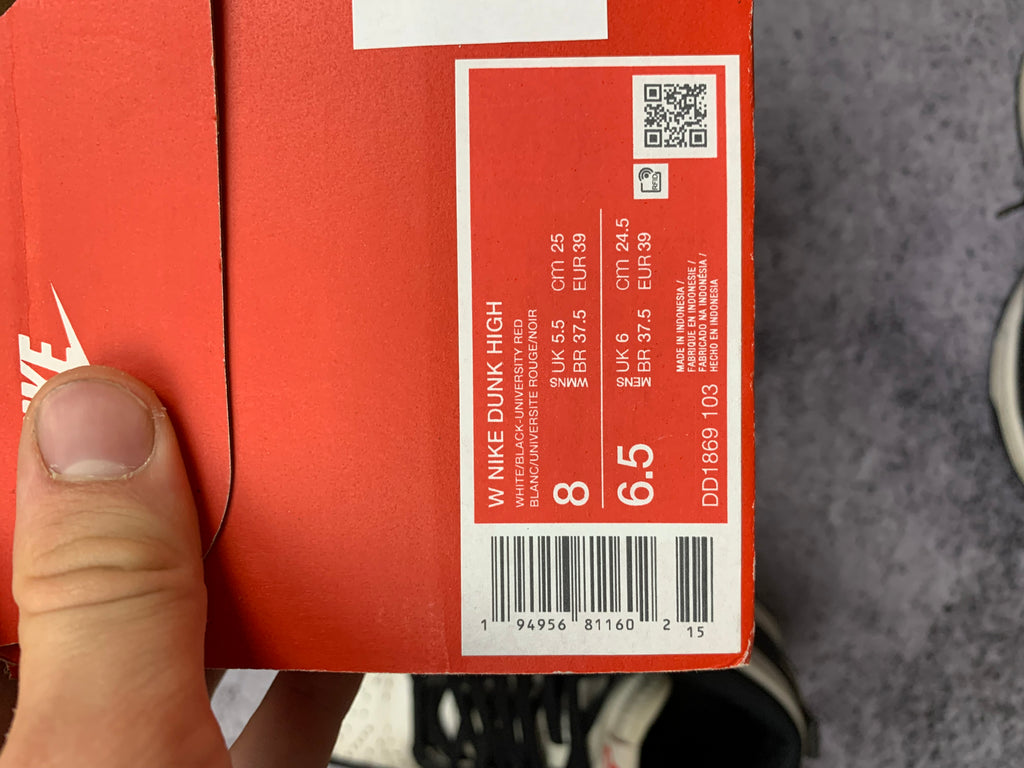 Nike Dunk High White Black Sneakersy Skórzane r. 39 + Box