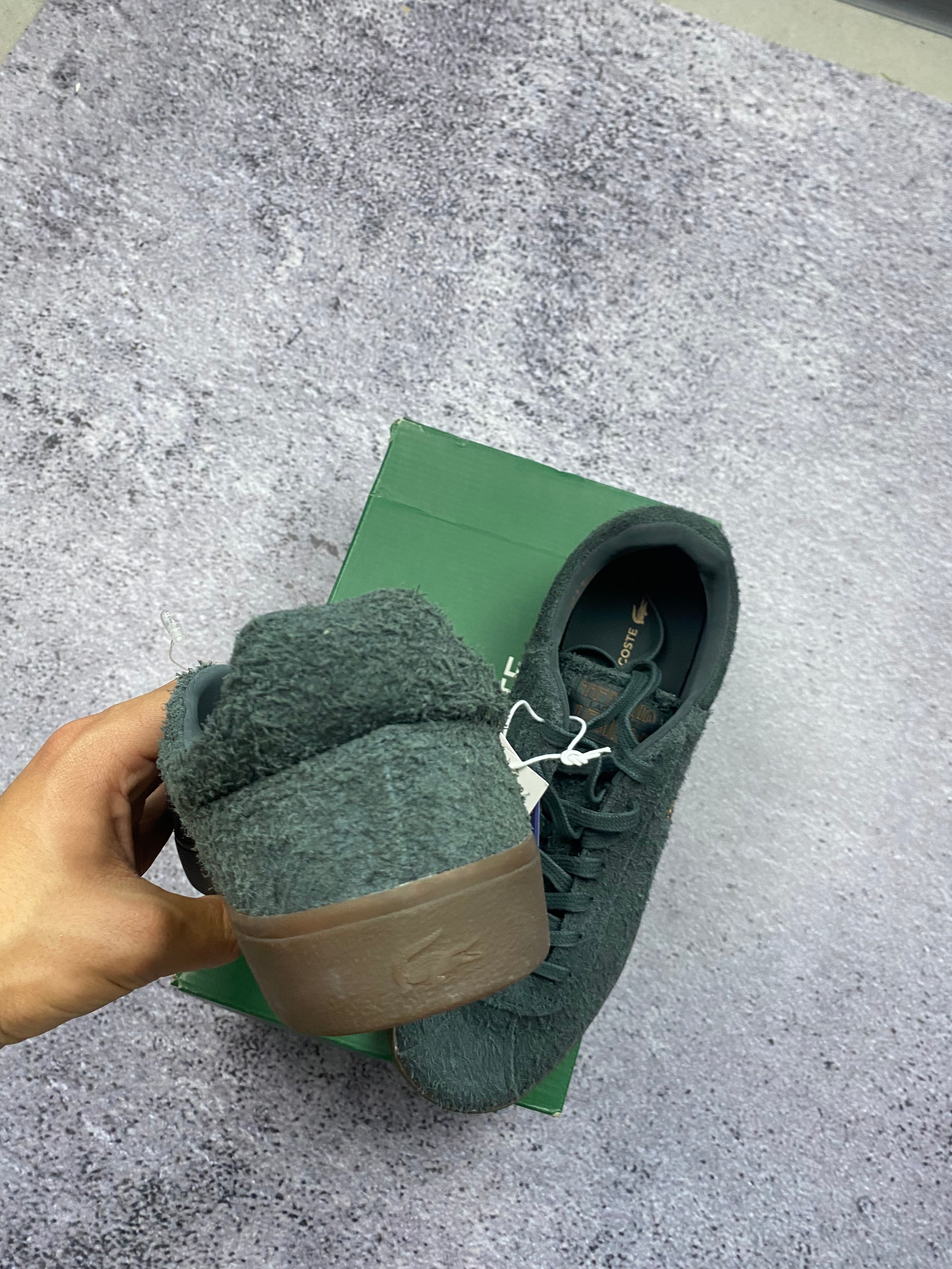 Lacoste green suede sneakers size 41