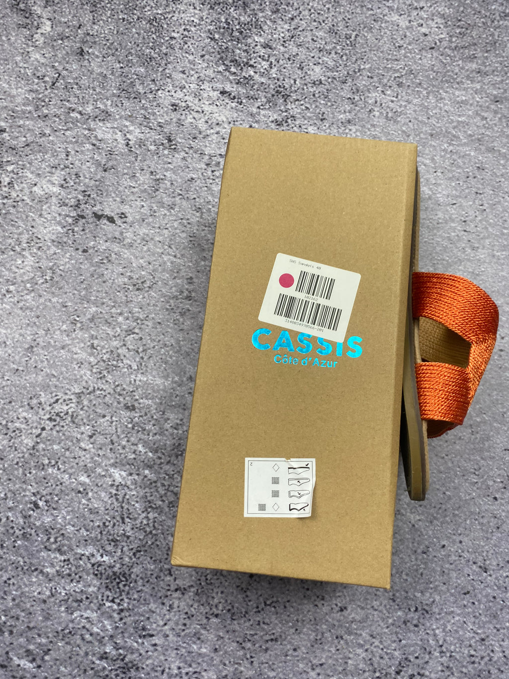 Cassis orange women's slides size 40