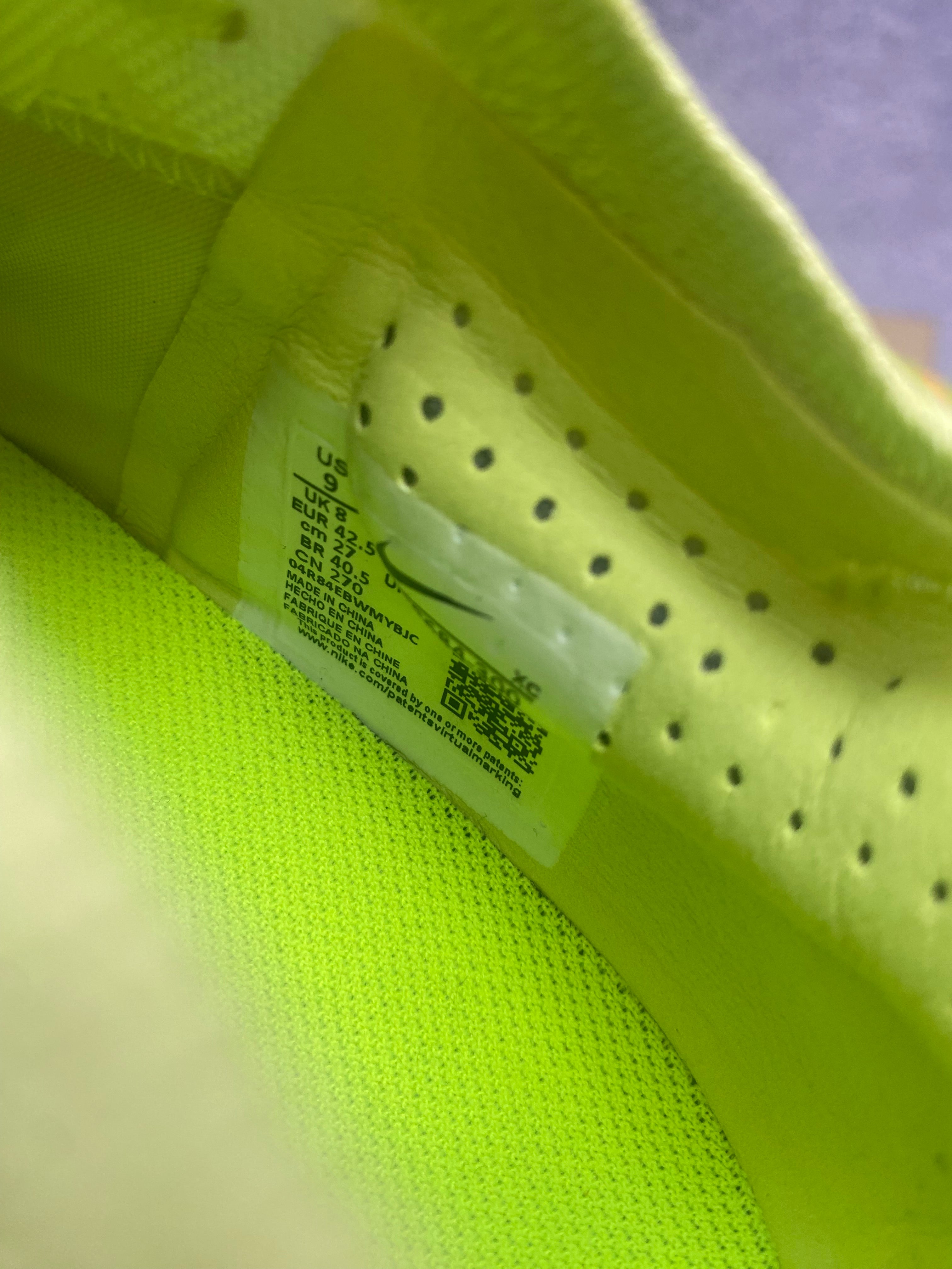 Nike Mercurial Vapor 15 Academy FG/MG Volt Football Boots Korki Piłkarskie 42.5