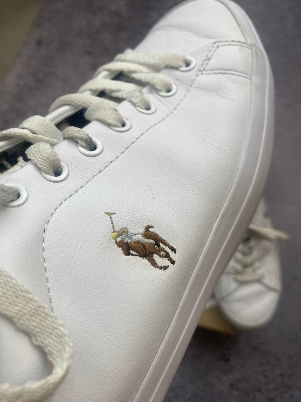 Polo Ralph Lauren Sayer Leather White Premium Leather Sneakers 41