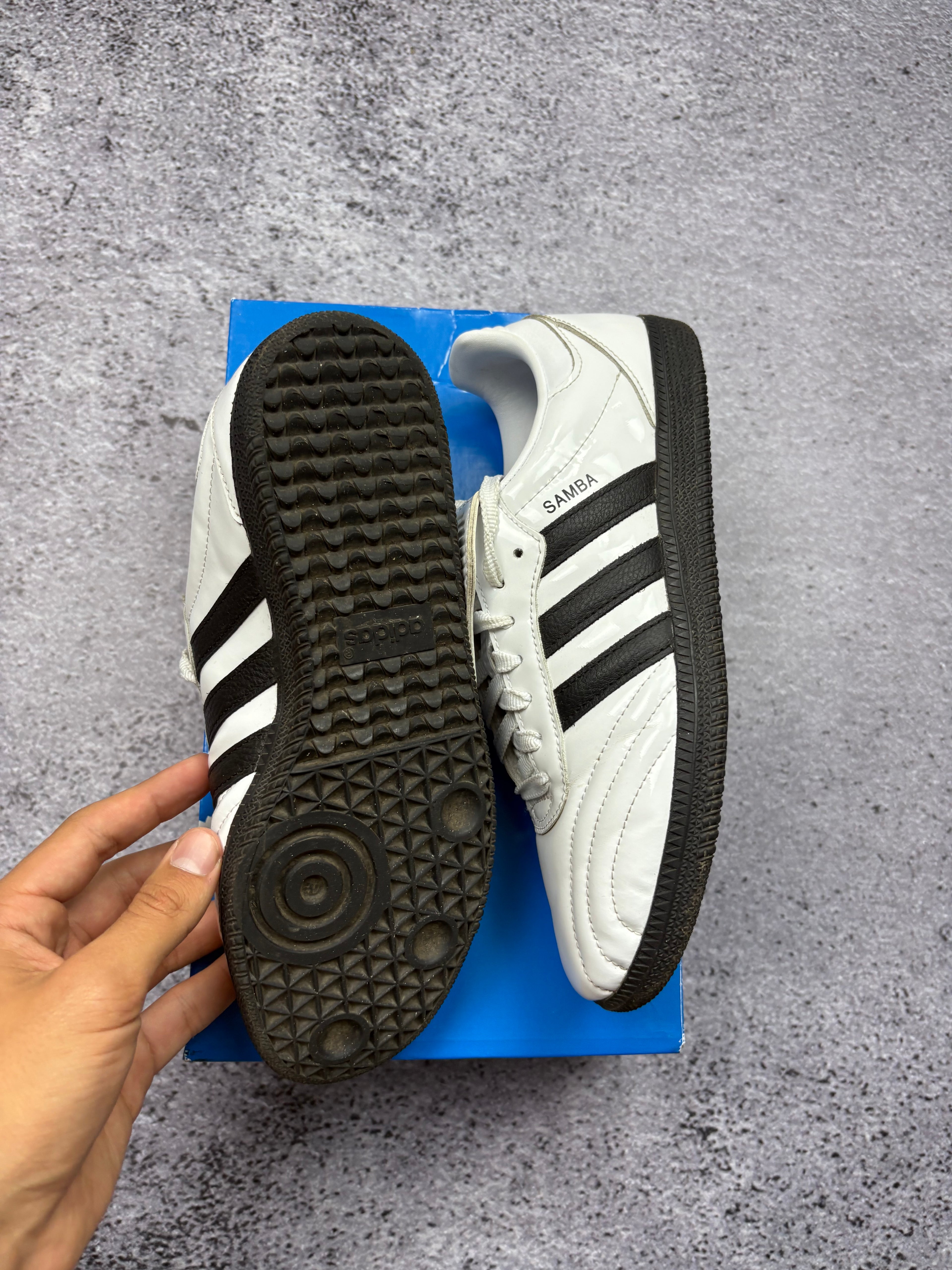 Adidas Samba Classic White Black Leather Indoor Football Sneakers Retro New 40