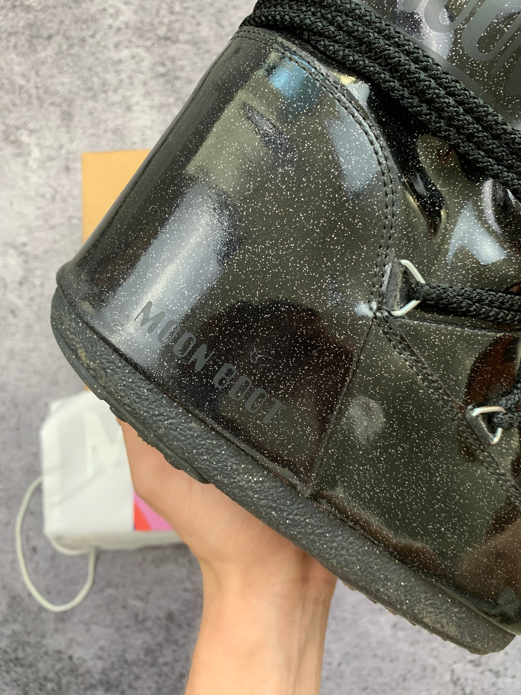 Moon Boot Icon Low Glitter Czarne Śniegowce r. 38 Stan Idealny + Box