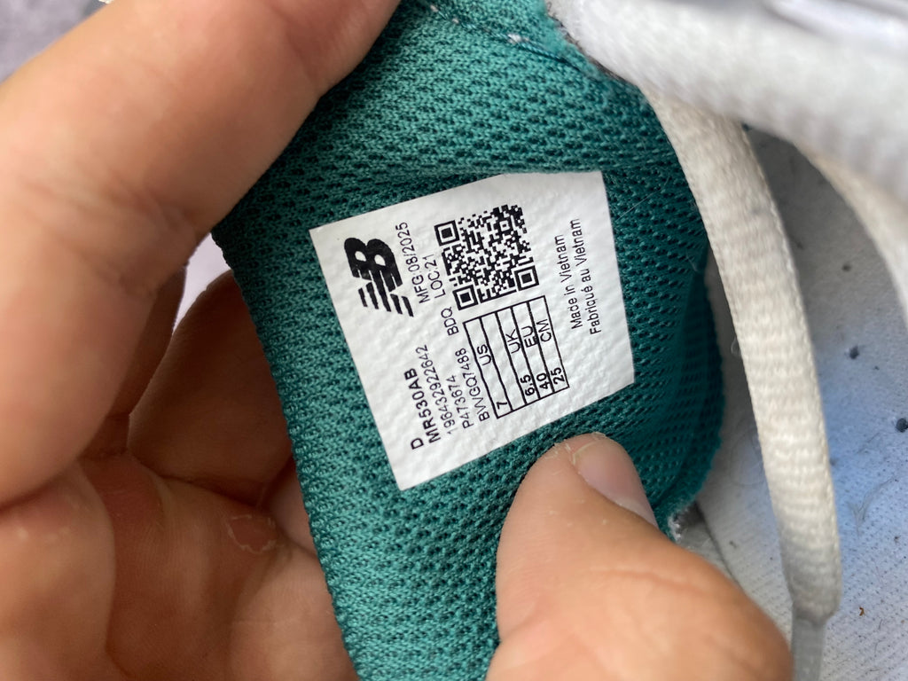 New Balance 530 white sports sneakers size 40