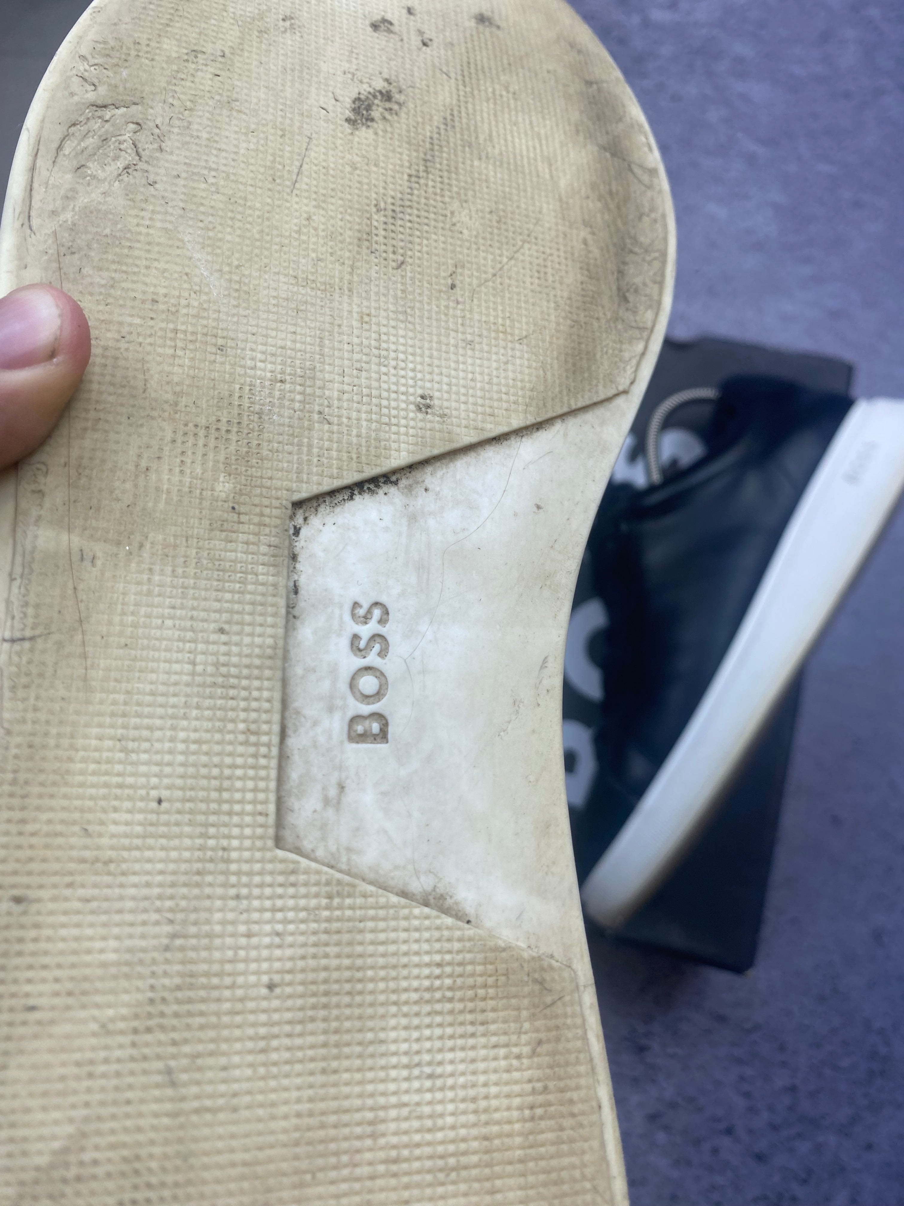 Hugo Boss Leather Cupsole Black White Premium Sneakers 43