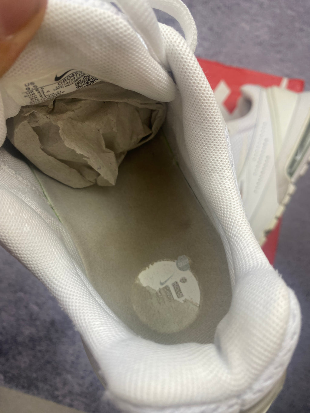 Nike Air Max AP Triple White Mesh Running Lifestyle Sneakers 43