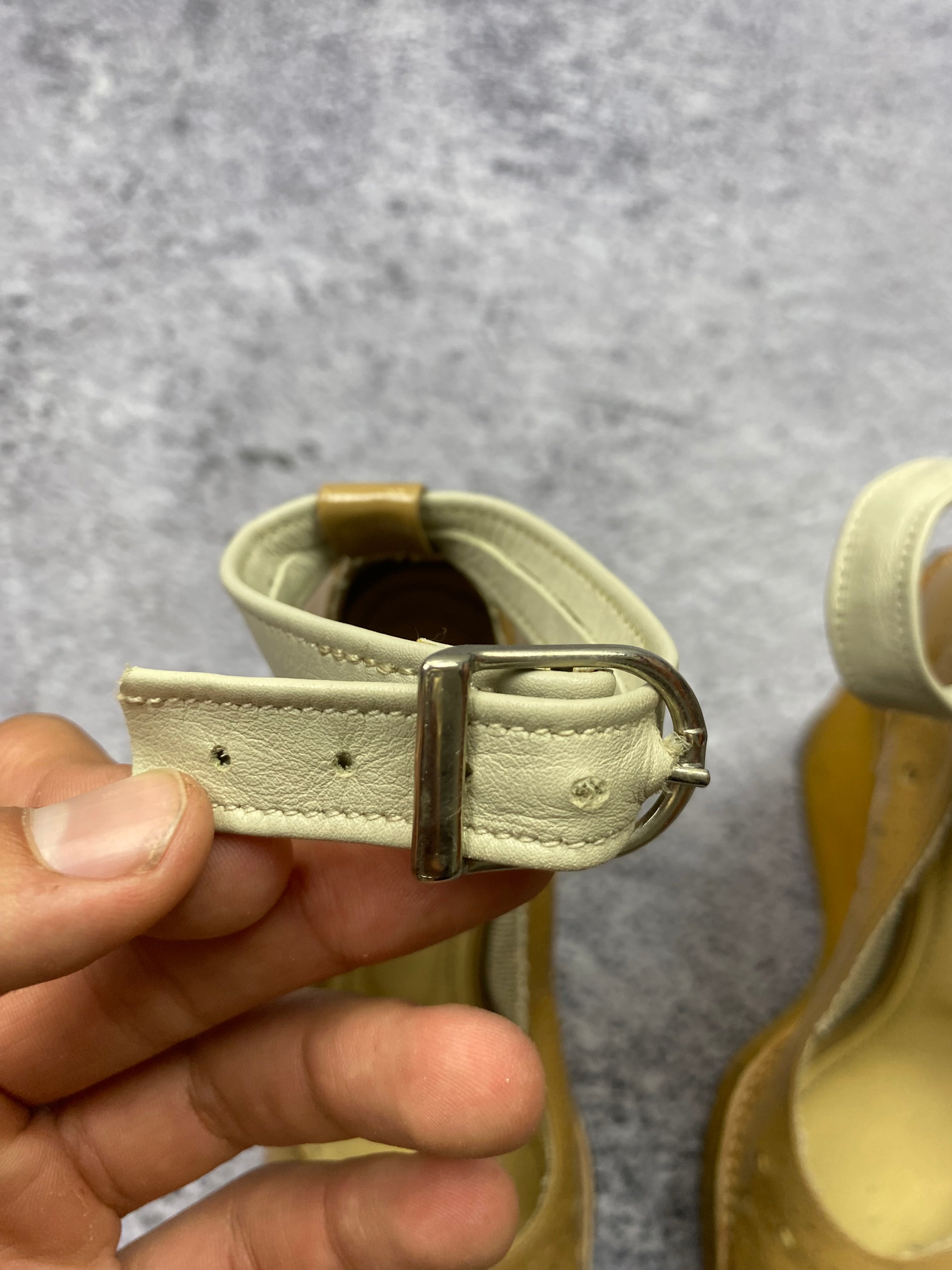 See by Chloé – skórzane baleriny na koturnie r. 37