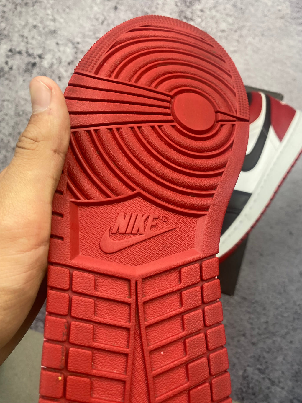 Air Jordan 1 Low Black Gym Red White "Bred Toe" Sneakers 43