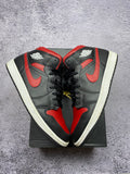 Nike Air Jordan 1 Mid Black Red 45.5 – sneakersy skórzane