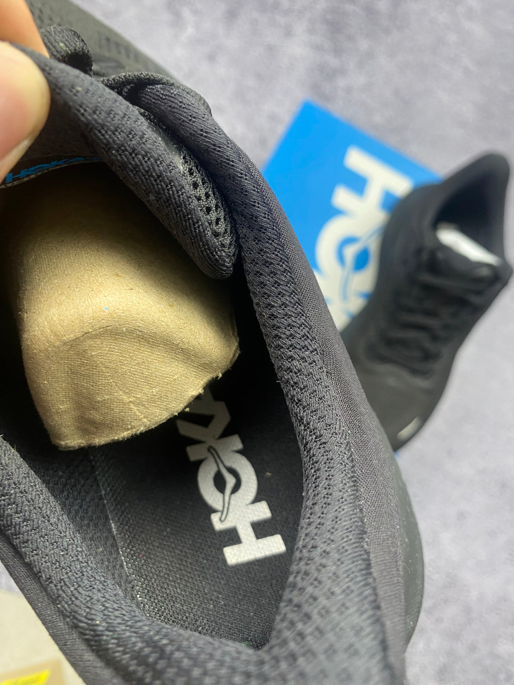 Hoka One One Clifton 9 Triple Black Running Shoes Lightweight Cushioned Trainers EU 40 New