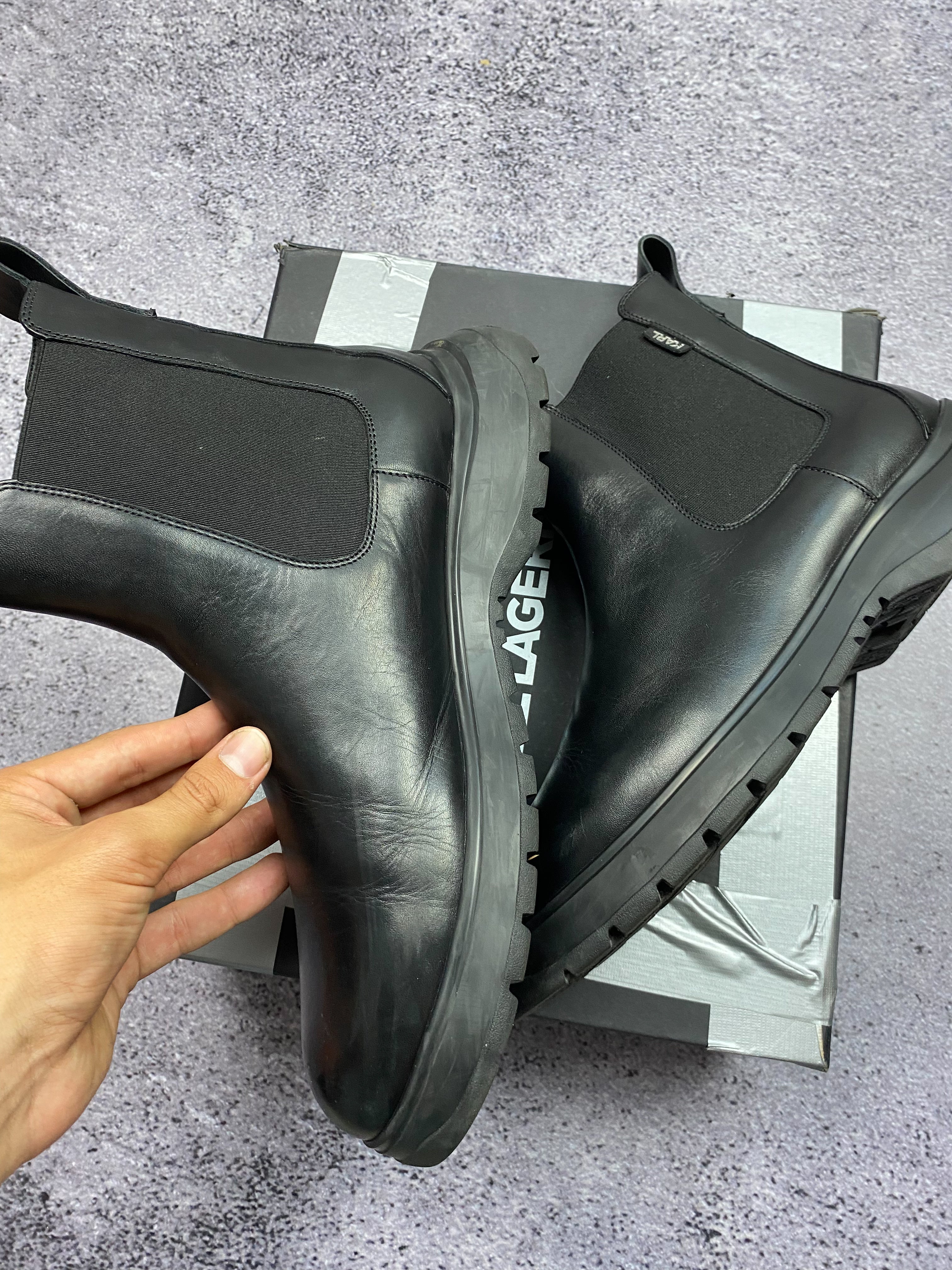 Karl Lagerfeld Chelsea Boots 46 – premium leather ankle boots