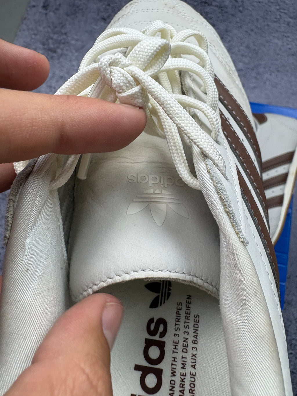 Adidas Mundial Team Cream Brown Leather Indoor Football Sneakers Retro 39 1/3