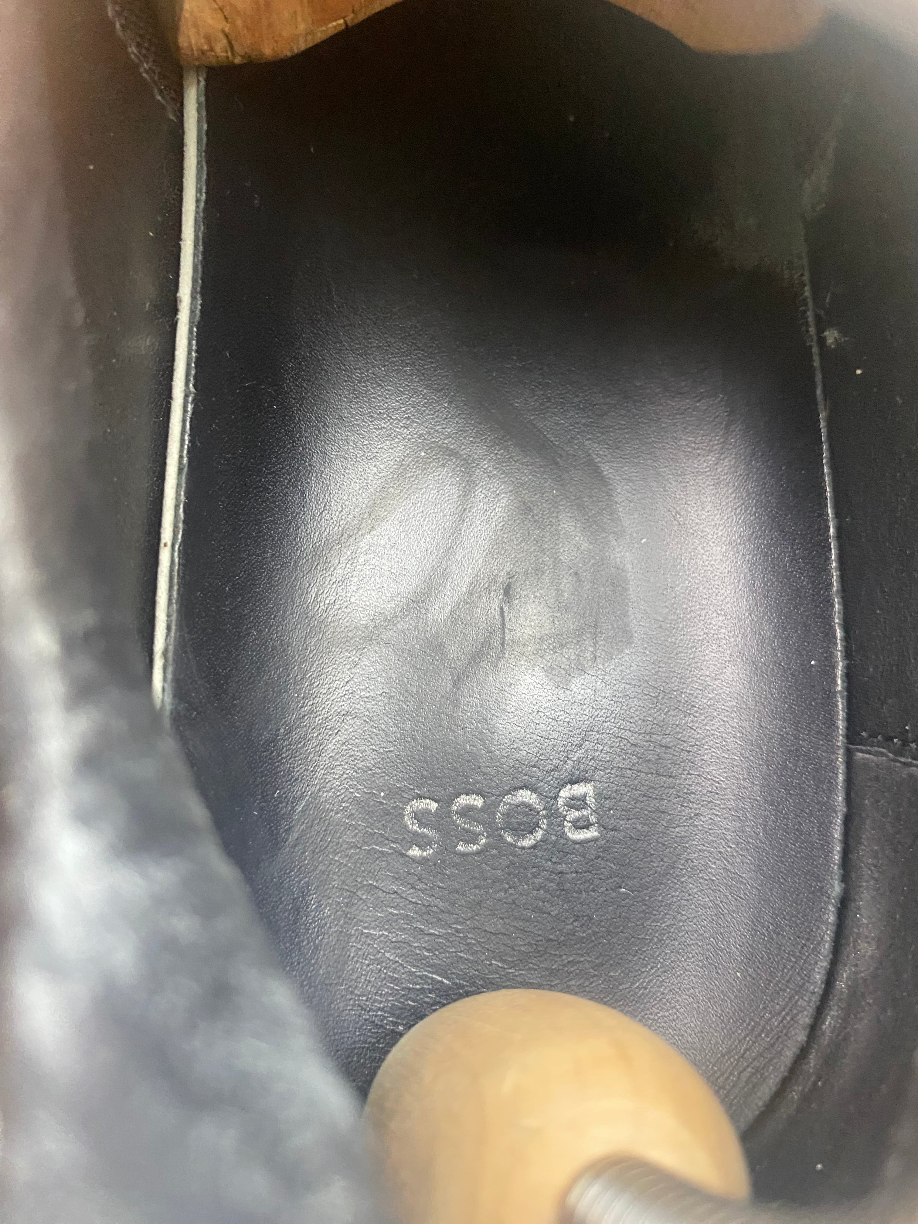 Hugo Boss Leather Cupsole Black White Premium Sneakers 43