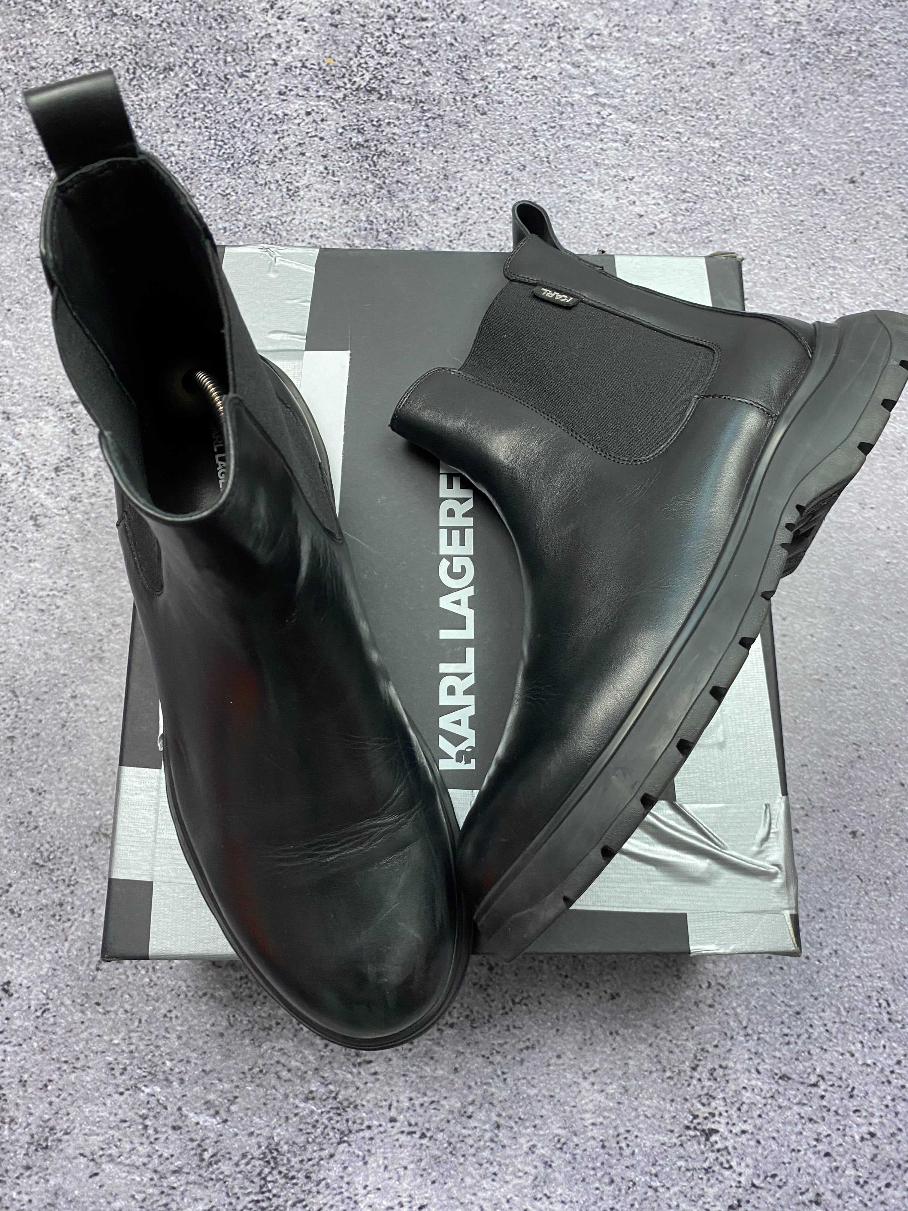 Karl Lagerfeld Chelsea Boots 46 – premium leather ankle boots