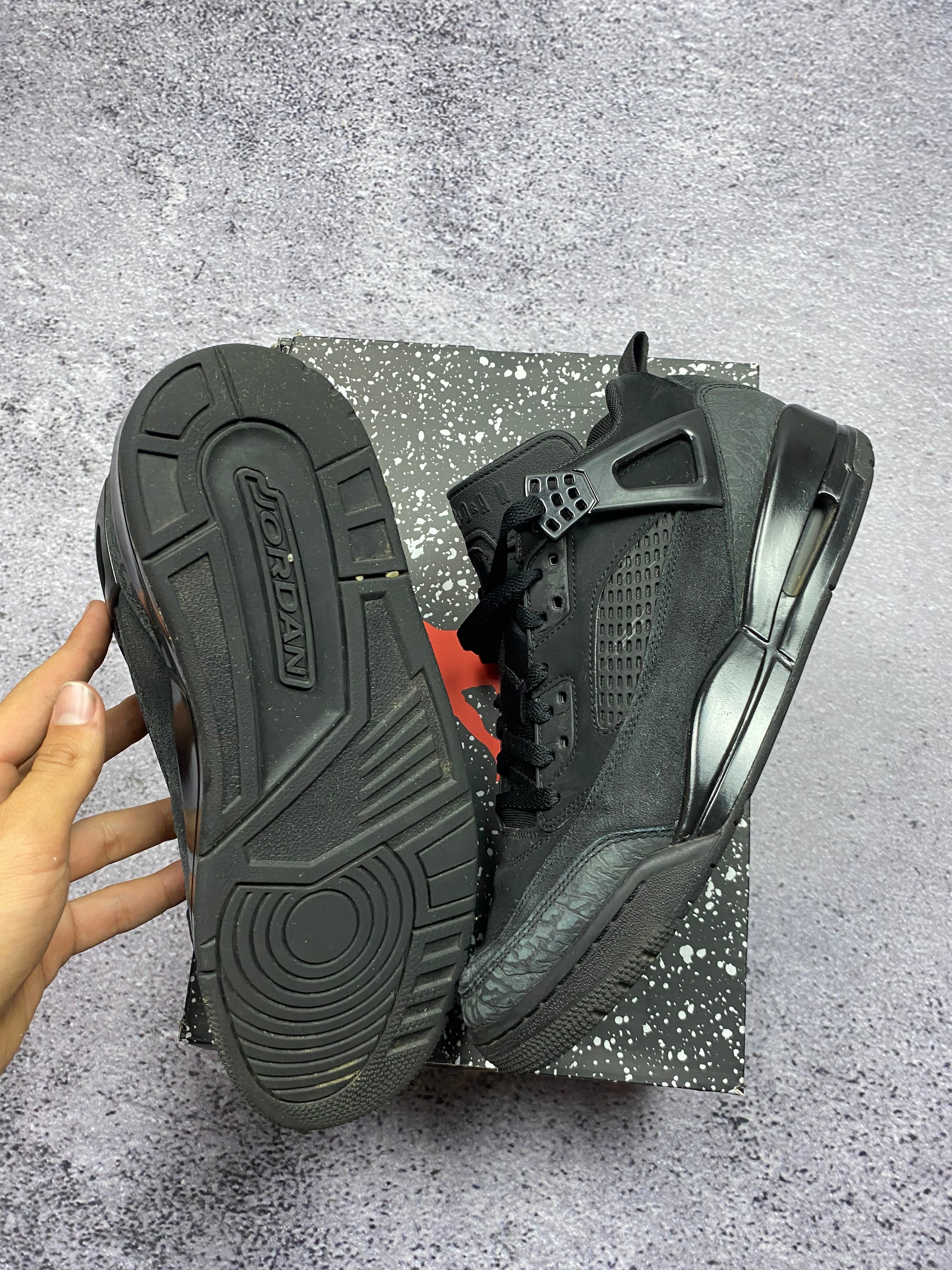Jordan Spizike Low Triple Black Sneakers Lifestyle 44