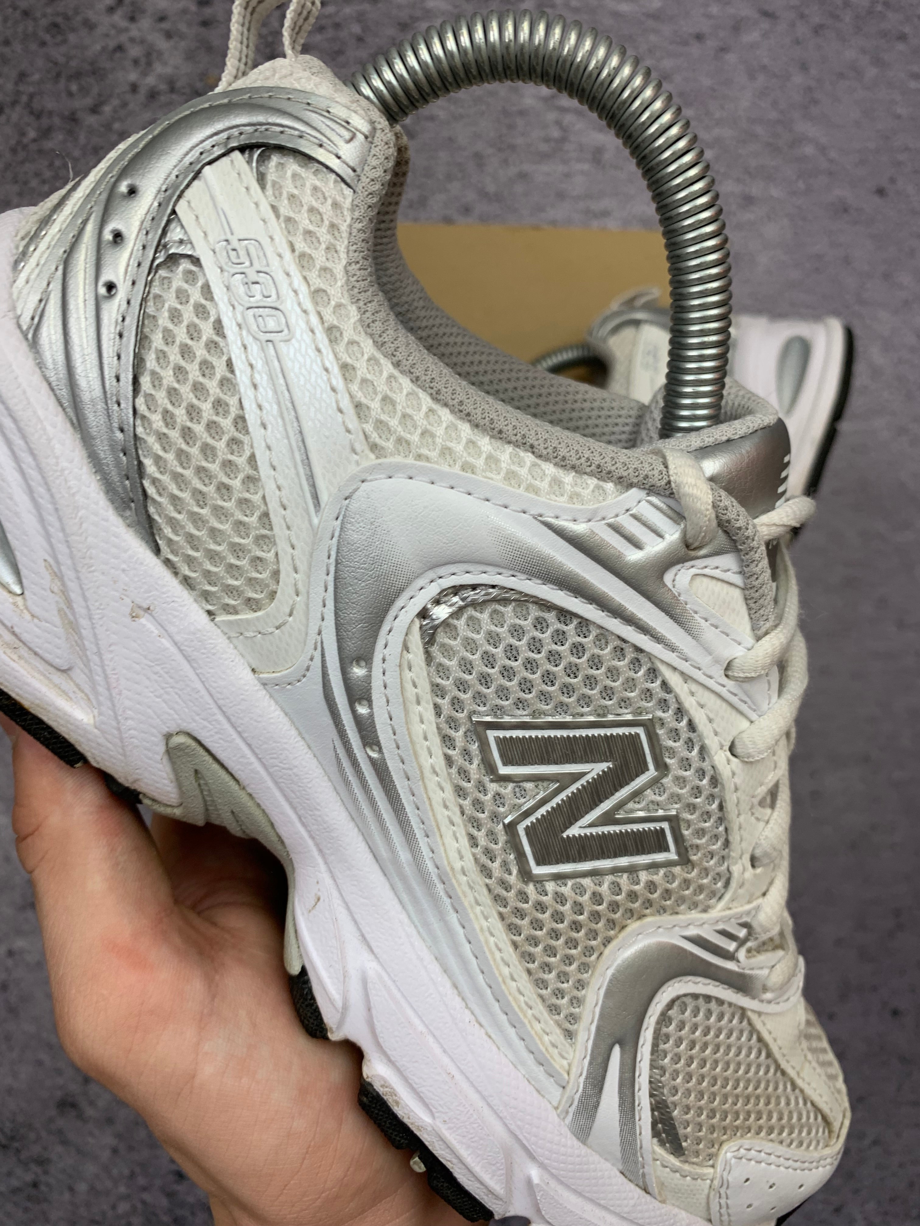 New Balance 530 MR530EMA Silver White Sneakersy Running Y2K r. 38 stan idealny