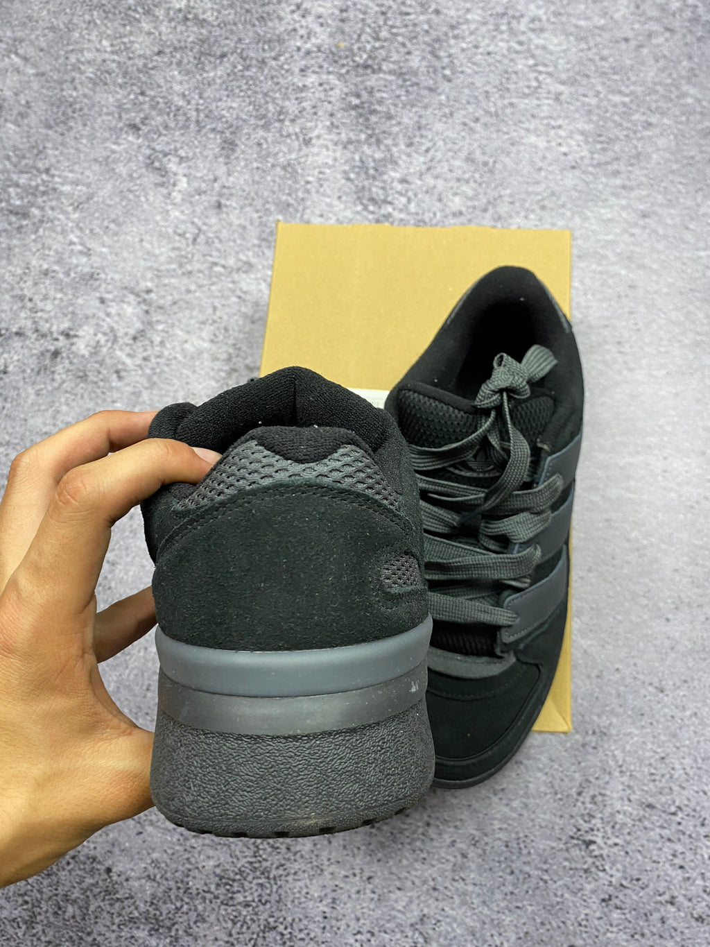 Adidas Breaknet 2.0 Black Monochrome Suede Sneakers 44