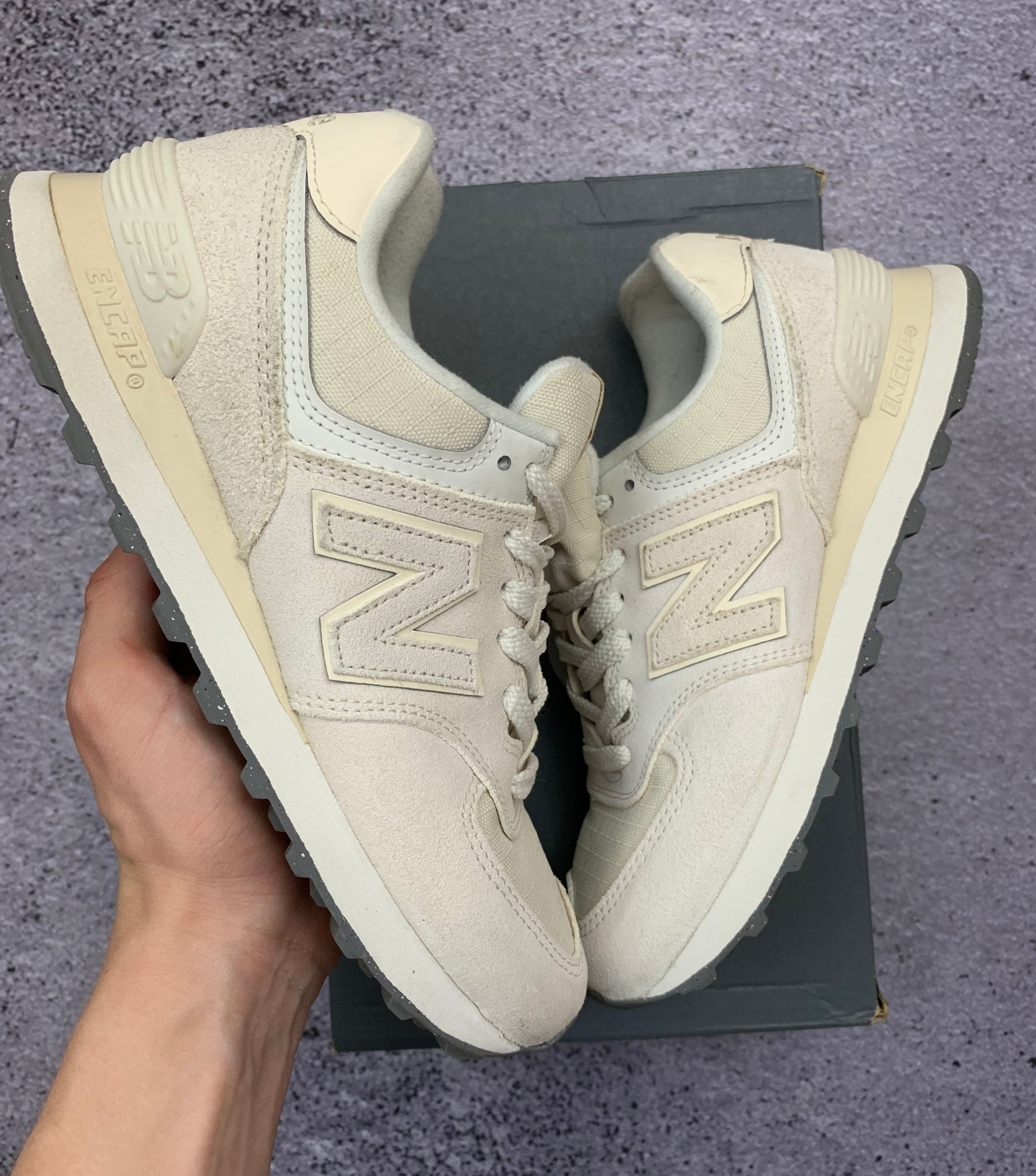 New Balance WL574RBL 574 Sneakersy Damskie Beżowe Cream r. 38 stan idealny + box