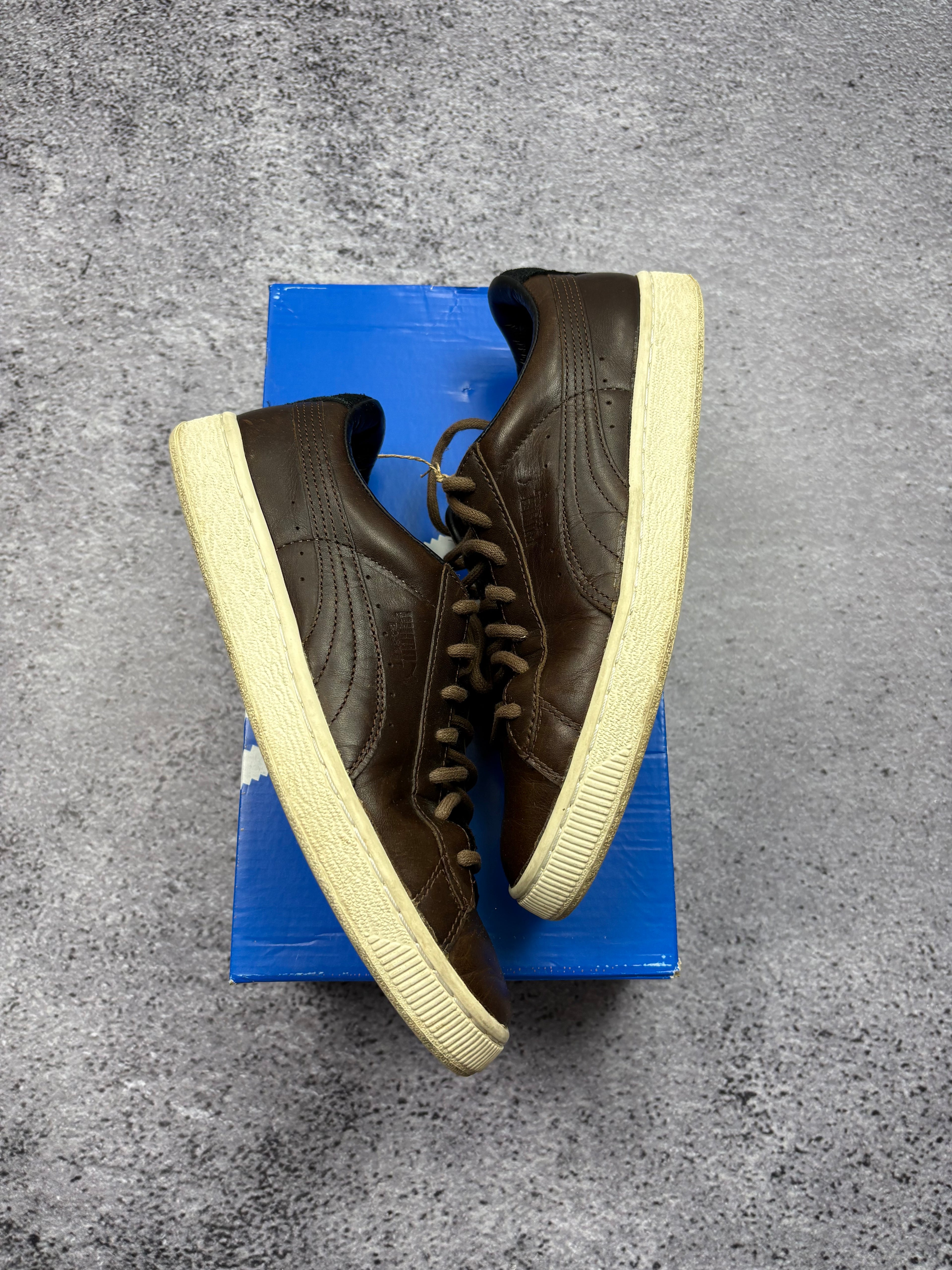 Puma Suede Classic Leather Brown Vintage Sneakers Casual Retro 40.5