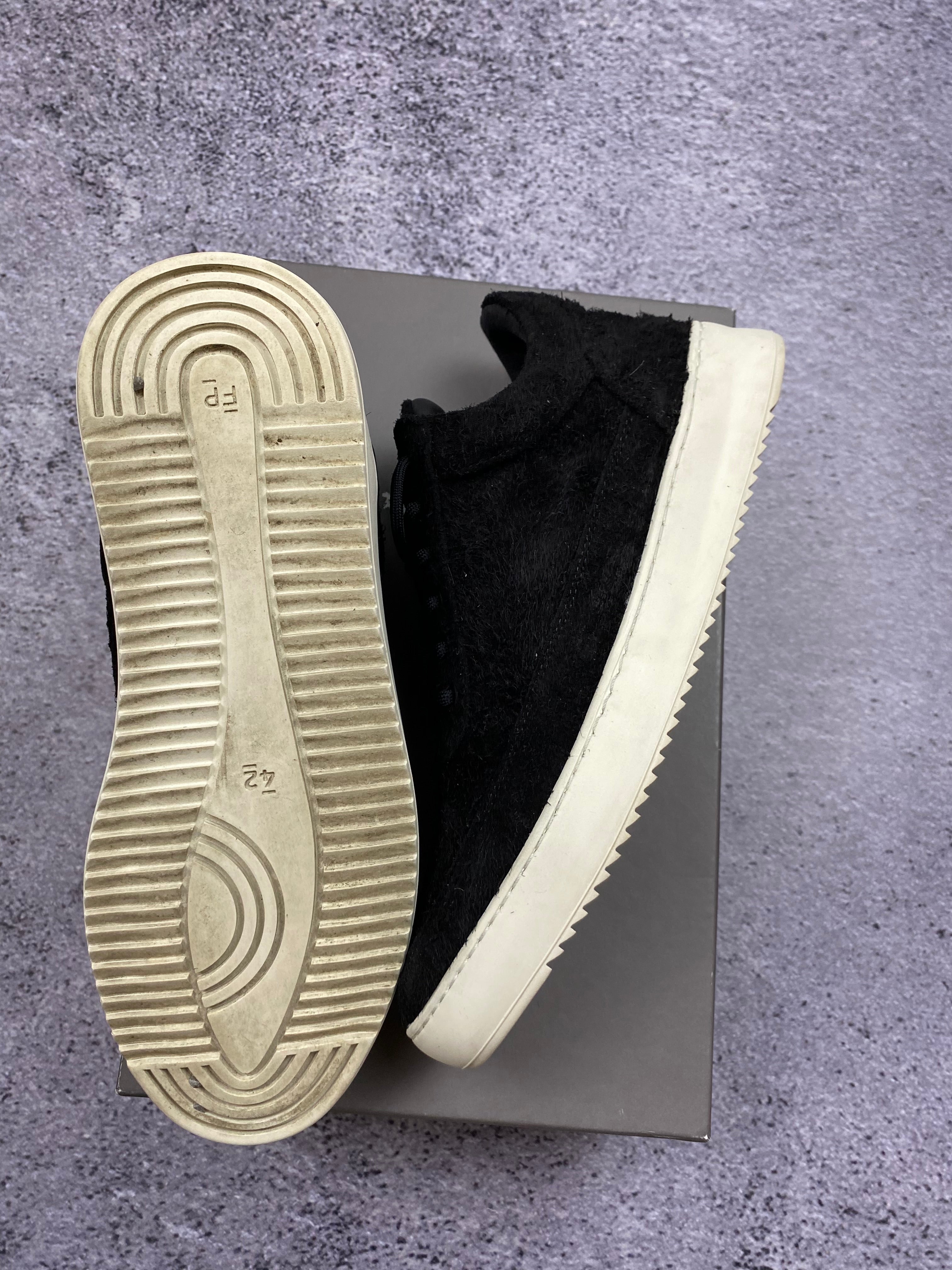 Filling Pieces Low Top Fuzz Black - premium leather sneakers size 42