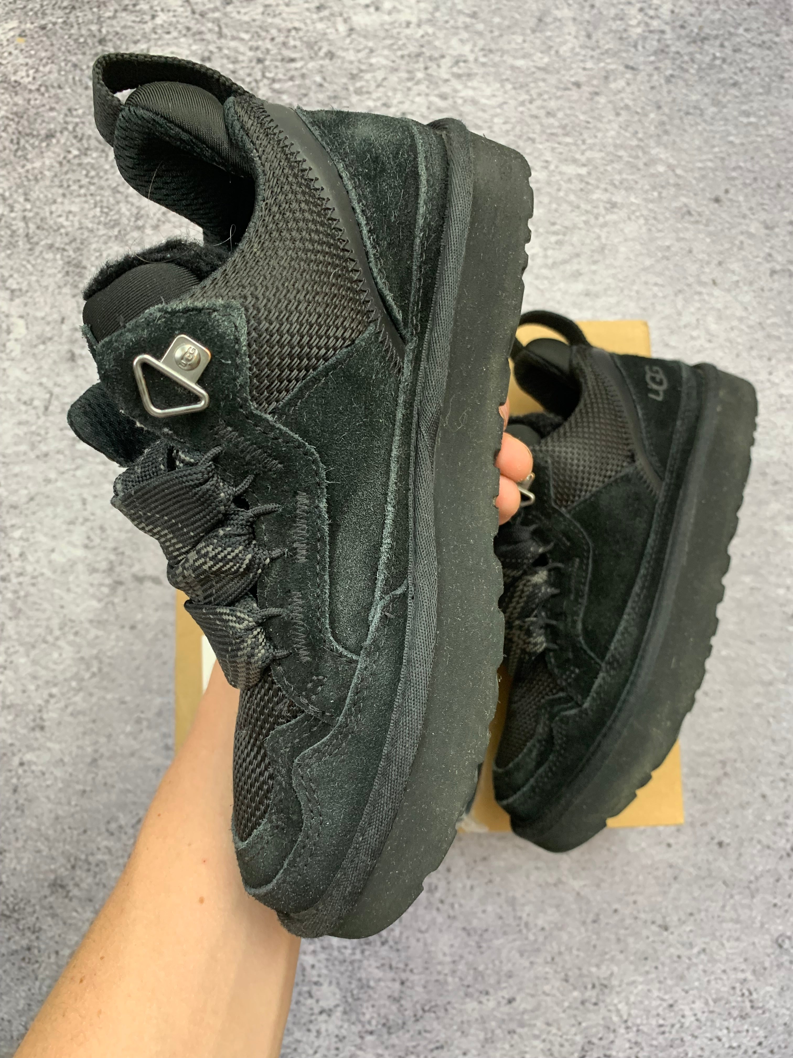 UGG Lowmel Czarne Sneakersy Chunky r. 38 Stan Bardzo Dobry + Box