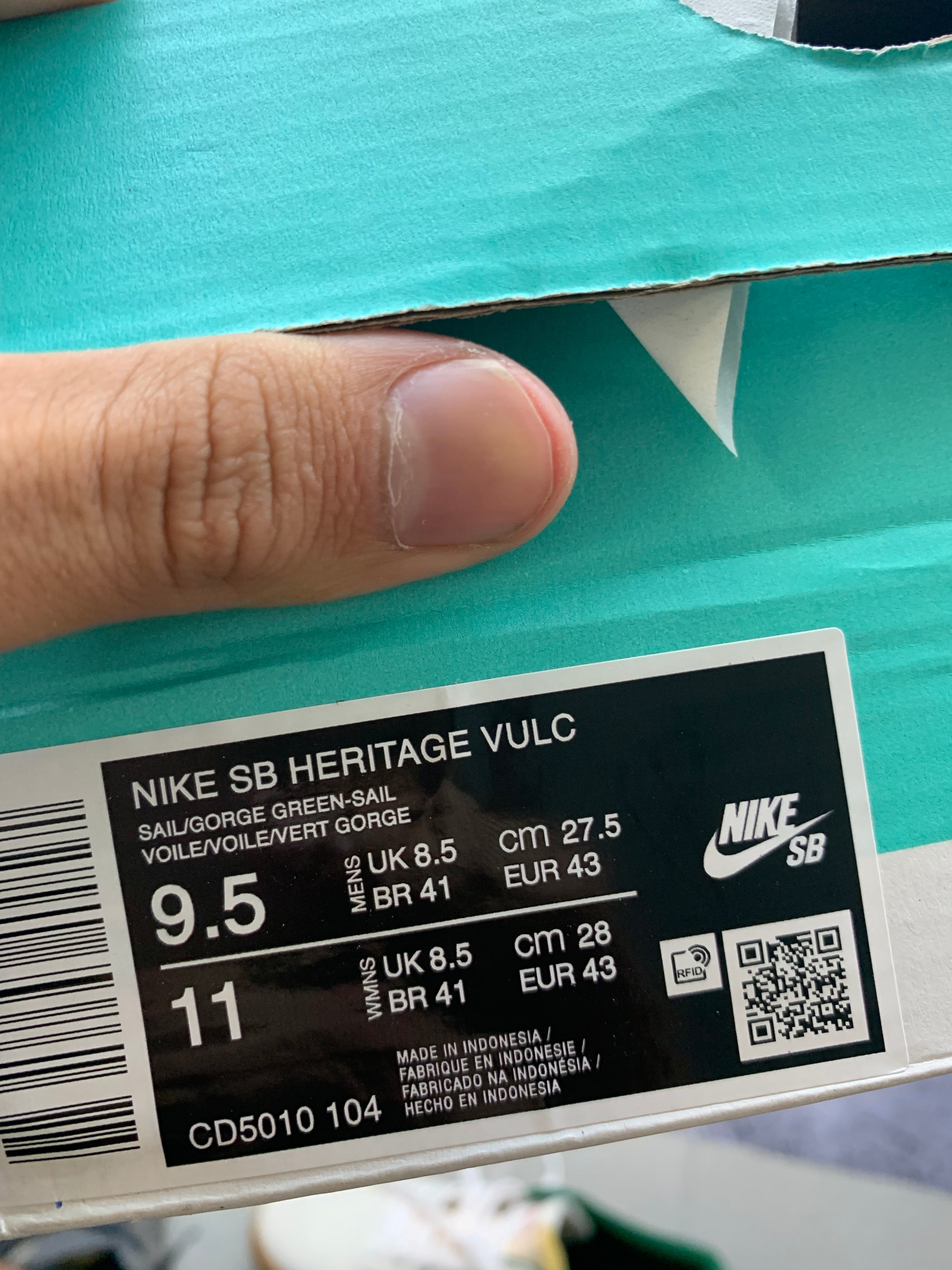 Nike SB Heritage Vulc Sail Gorge Green – sneakersy skate