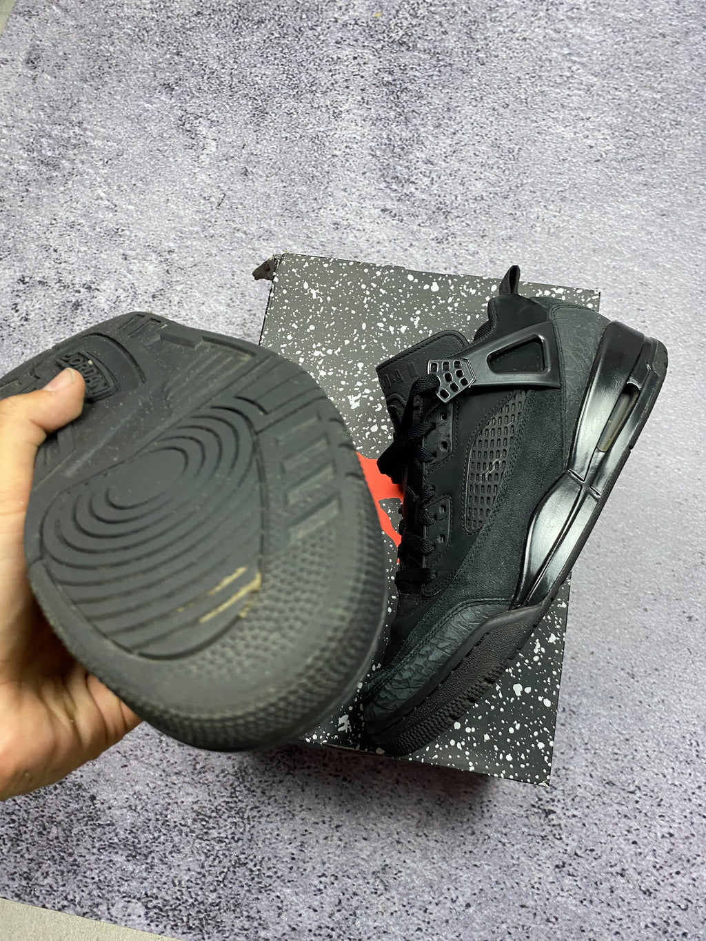 Jordan Spizike Low Triple Black Sneakers Lifestyle 44