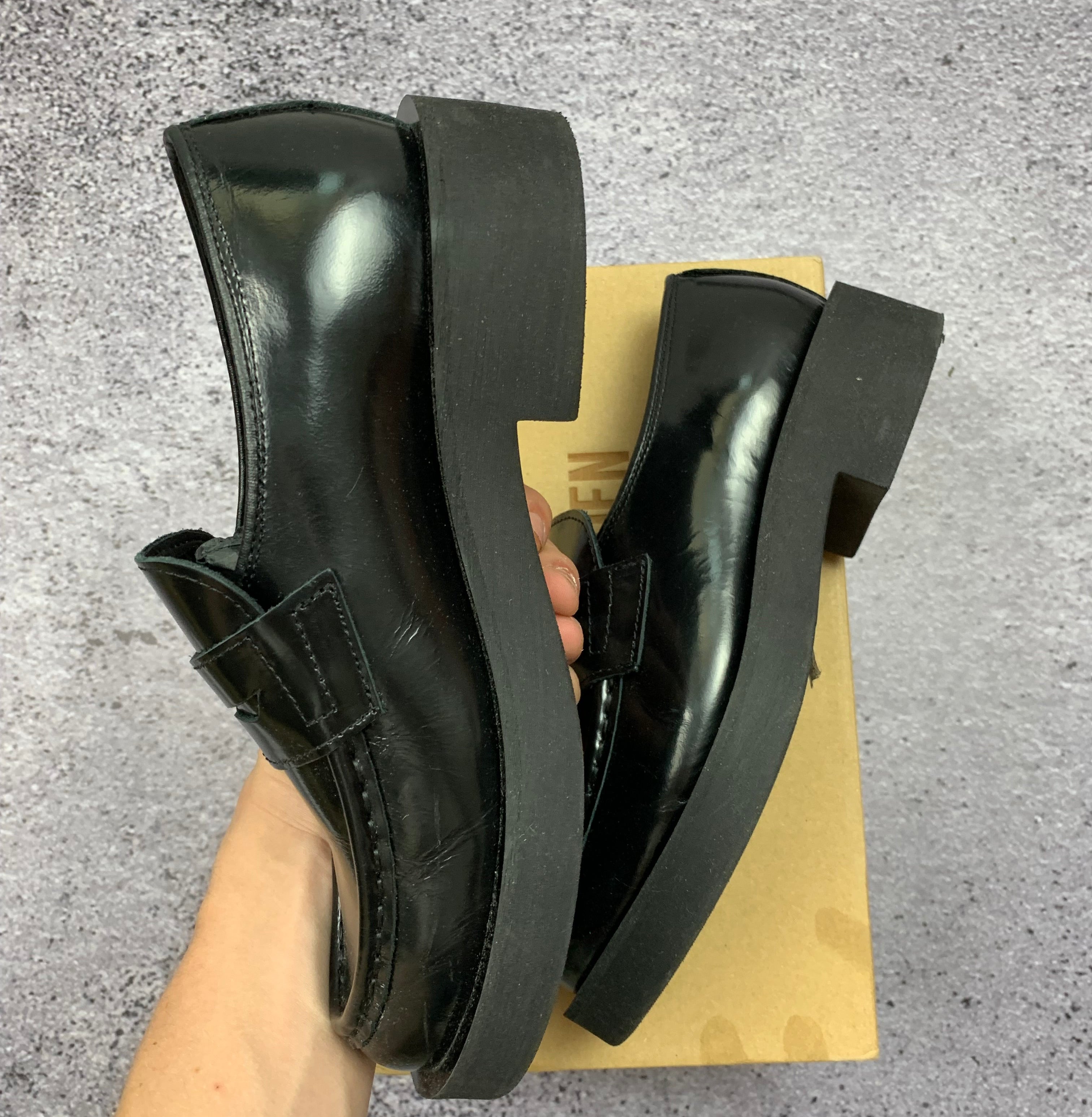 Steve Madden Czarne Lakierowane Loafersy Mary Jane Skórzane r. 38 Stan Idealny + Box