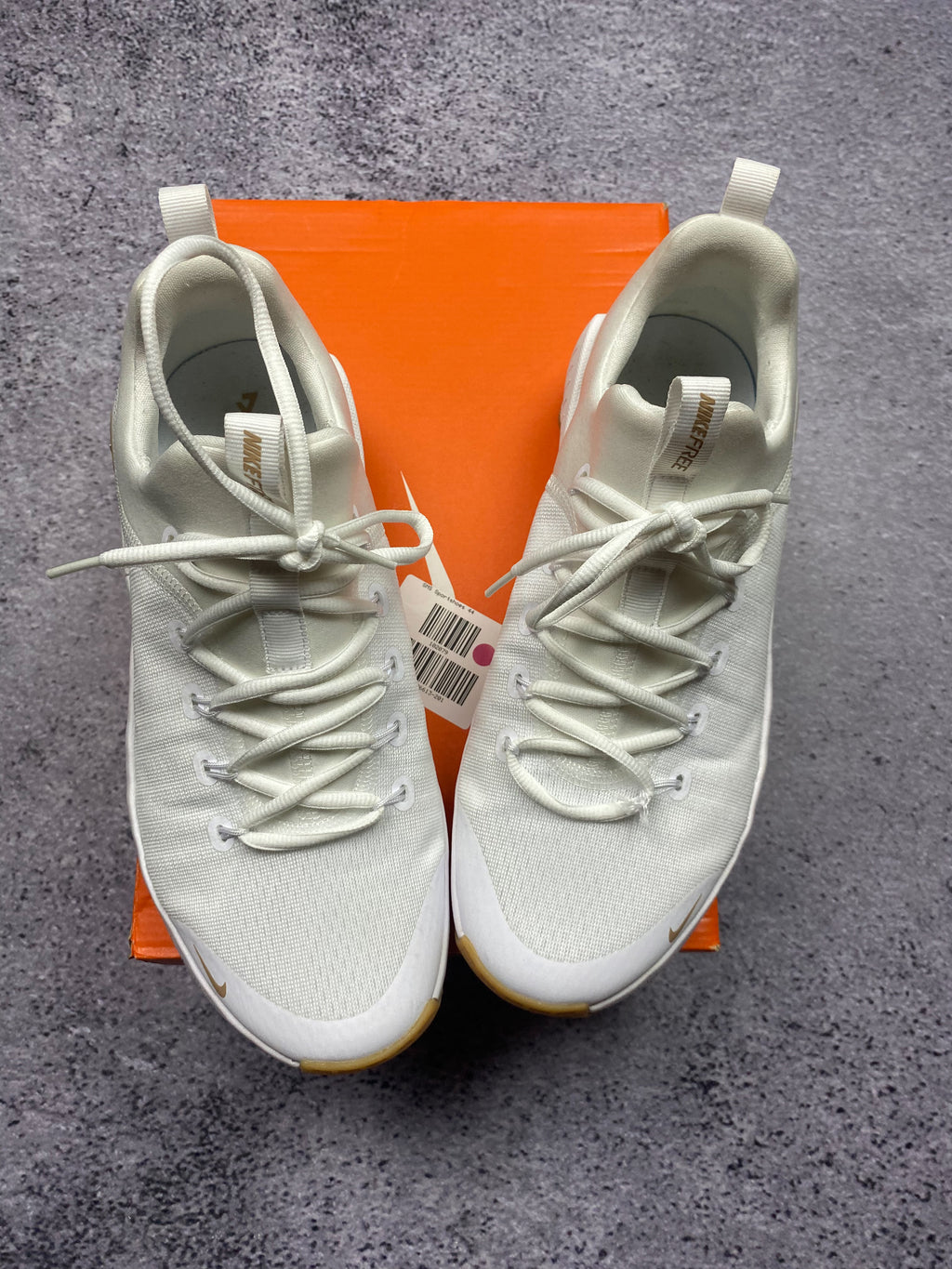 Nike Free RN Flyknit Triple White Running Lifestyle Sneakers 44