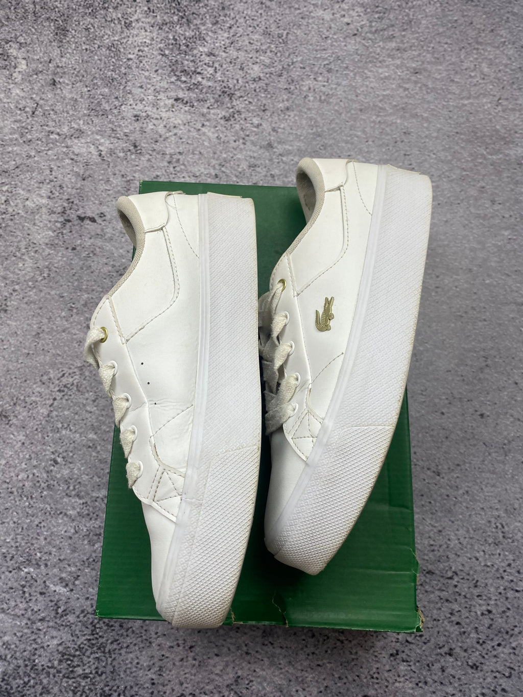 Lacoste white platform sneakers size 40