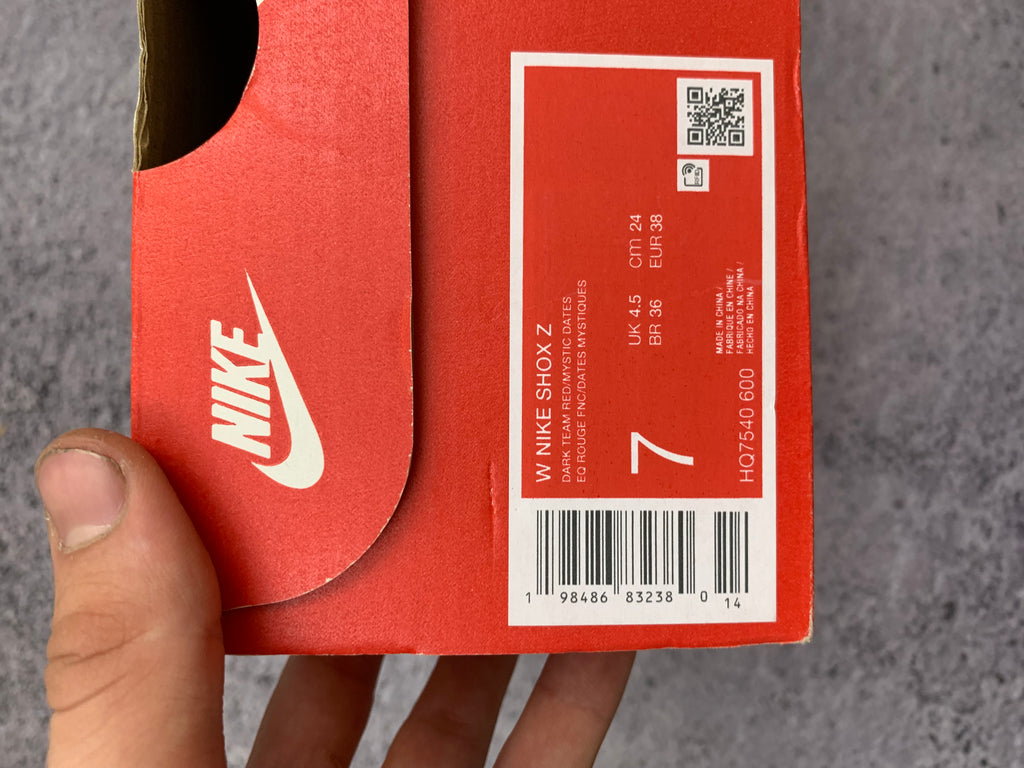 Nike Shox Z – sneakersy damskie r. 38 bordowe + box