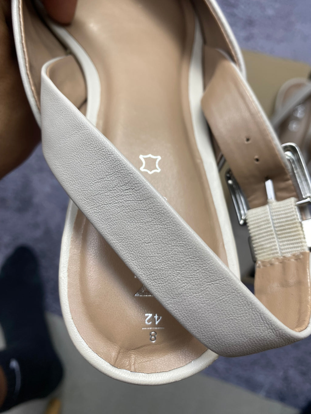 Next Slingback Leather – skórzane czółenka damskie r. 42