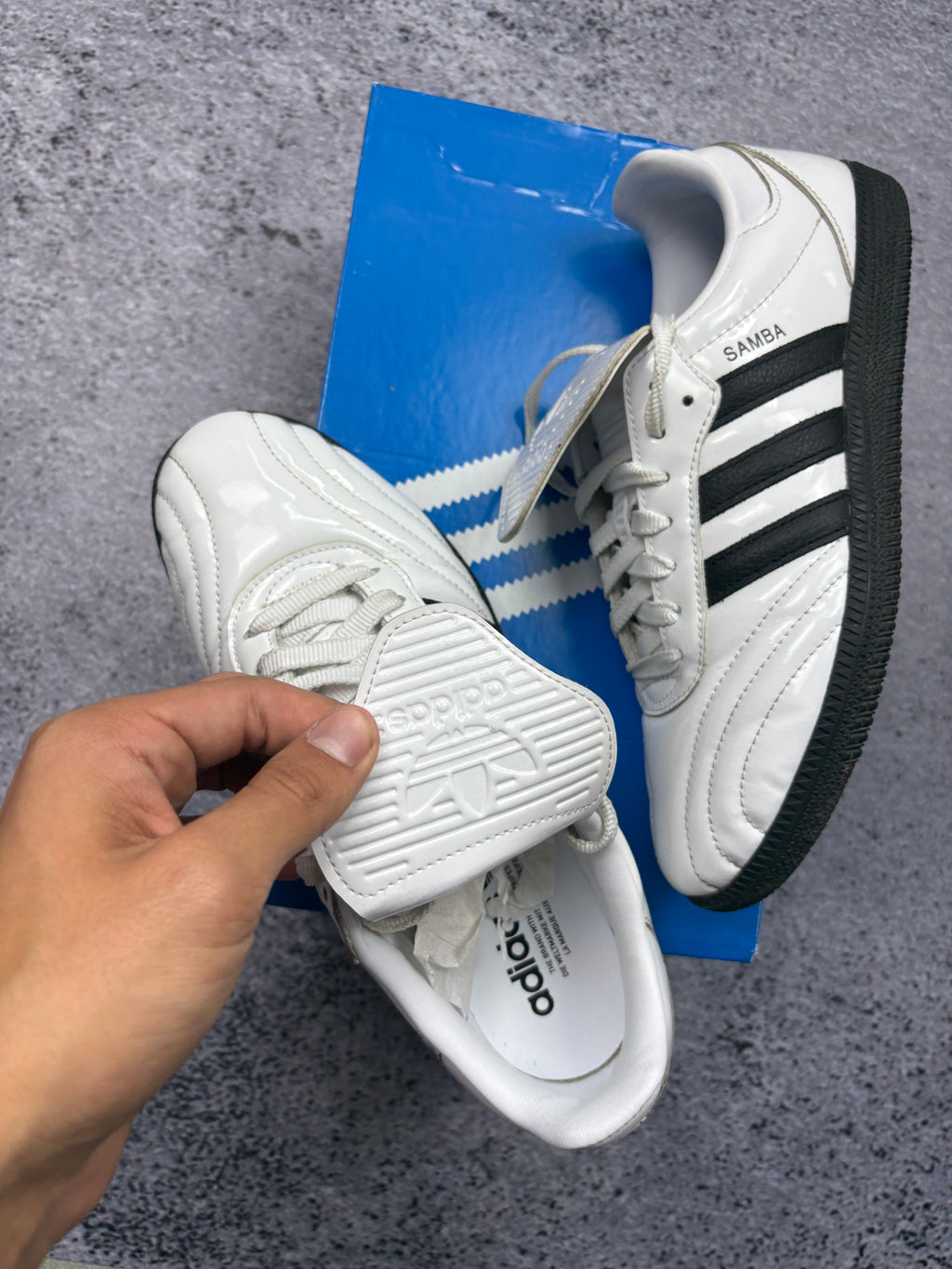 Adidas Samba Classic White Black Leather Indoor Football Sneakers Retro New 40