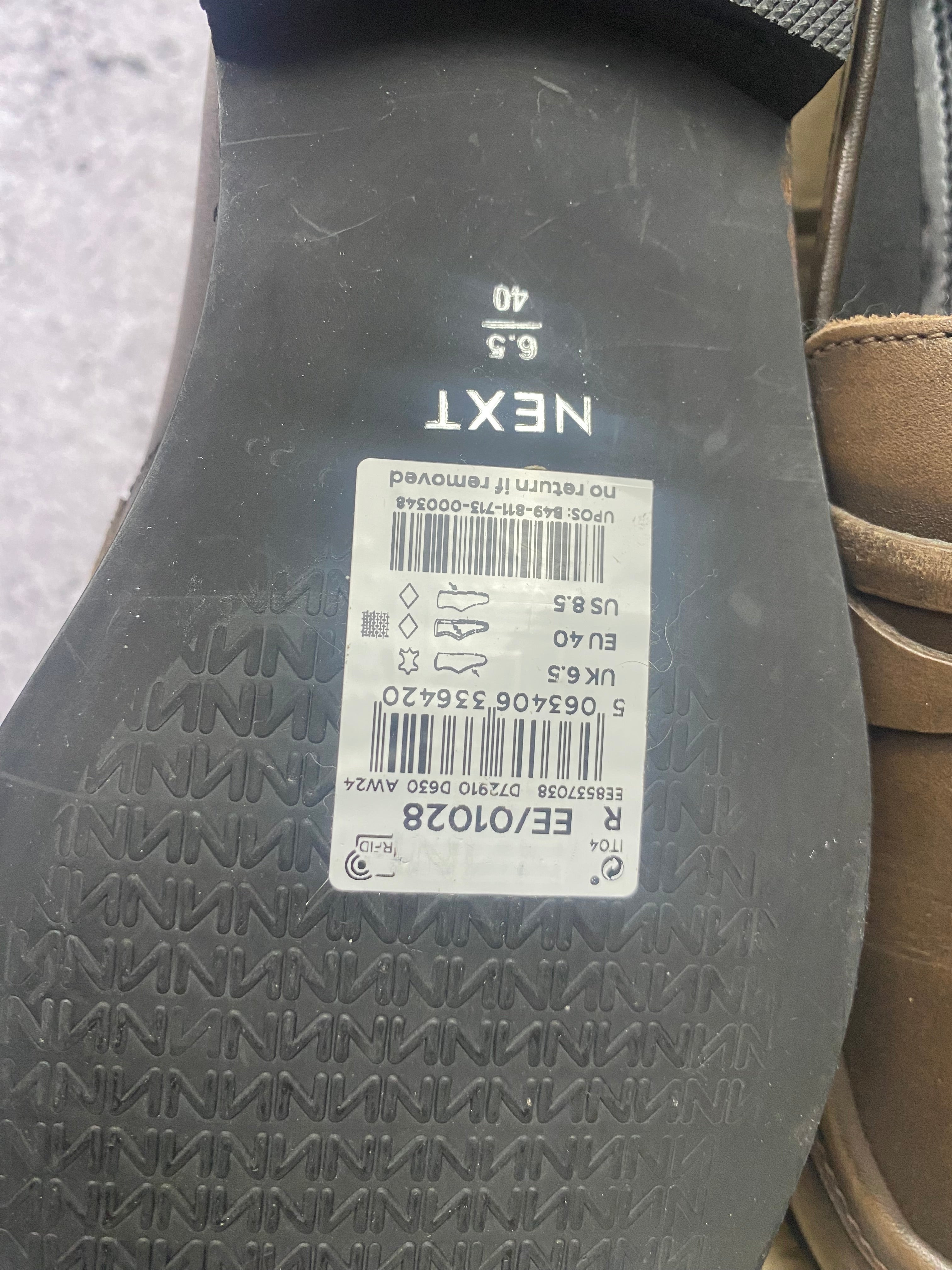 Next brown leather loafers size 40