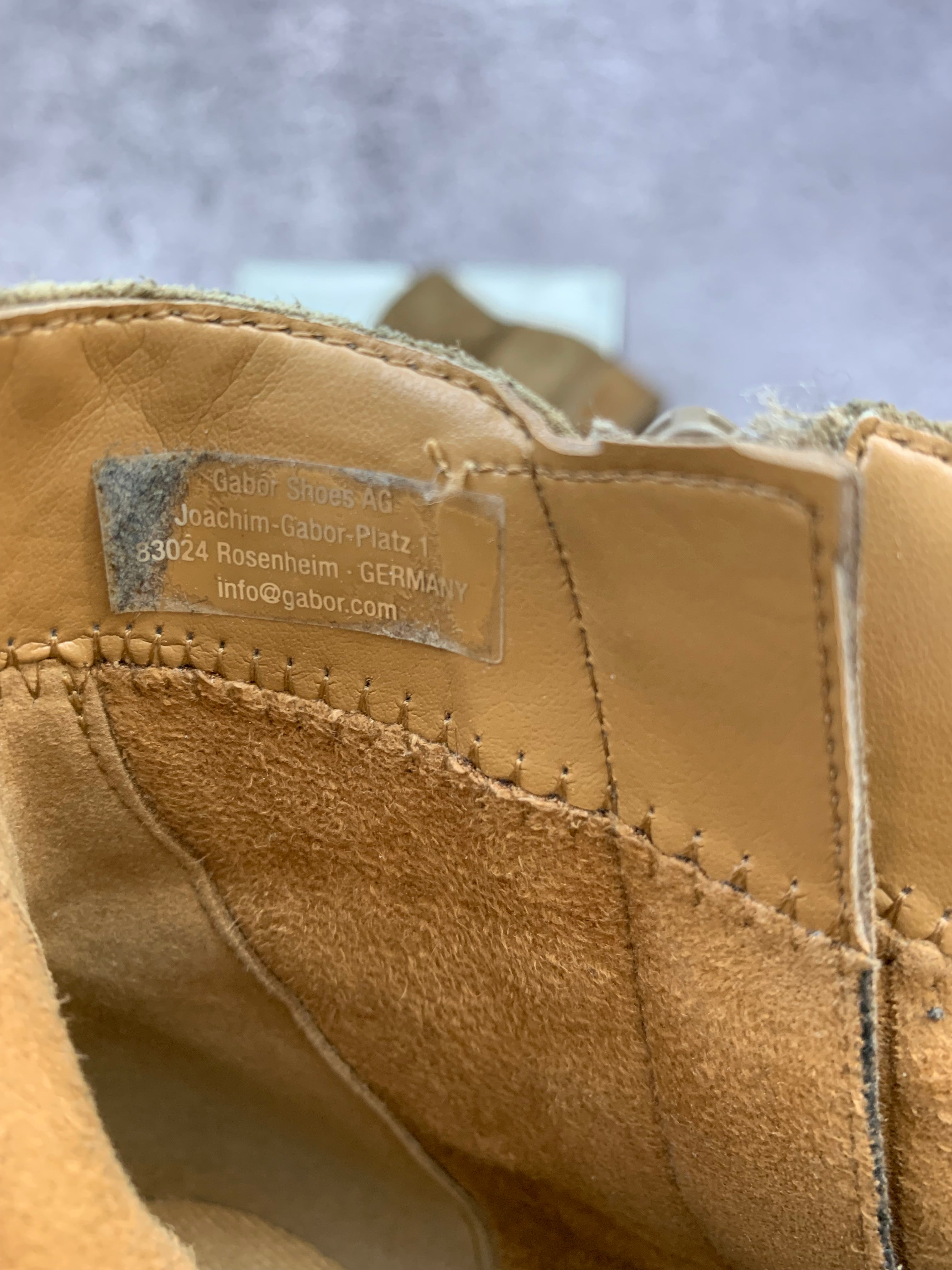 Gabor Zamszowe Botki Taupe Skórzane r. 38 Stan Bardzo Dobry + Box
