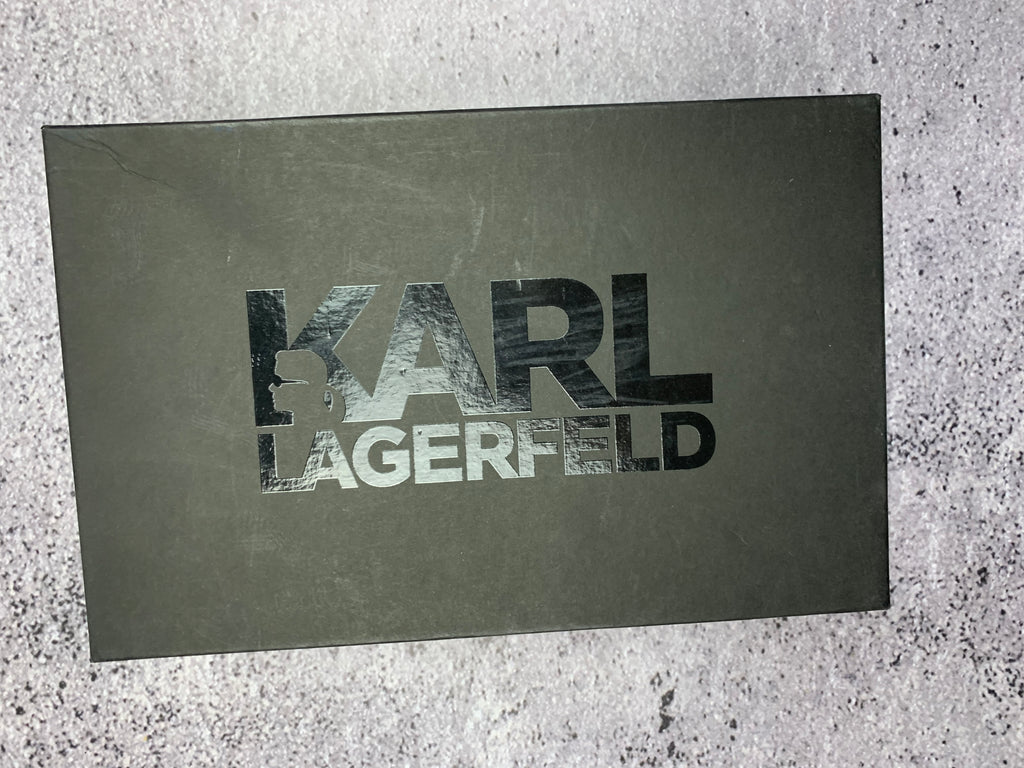 Karl Lagerfeld K-Blok Square Toe Mule r. 36 skórzane klapki na obcasie
