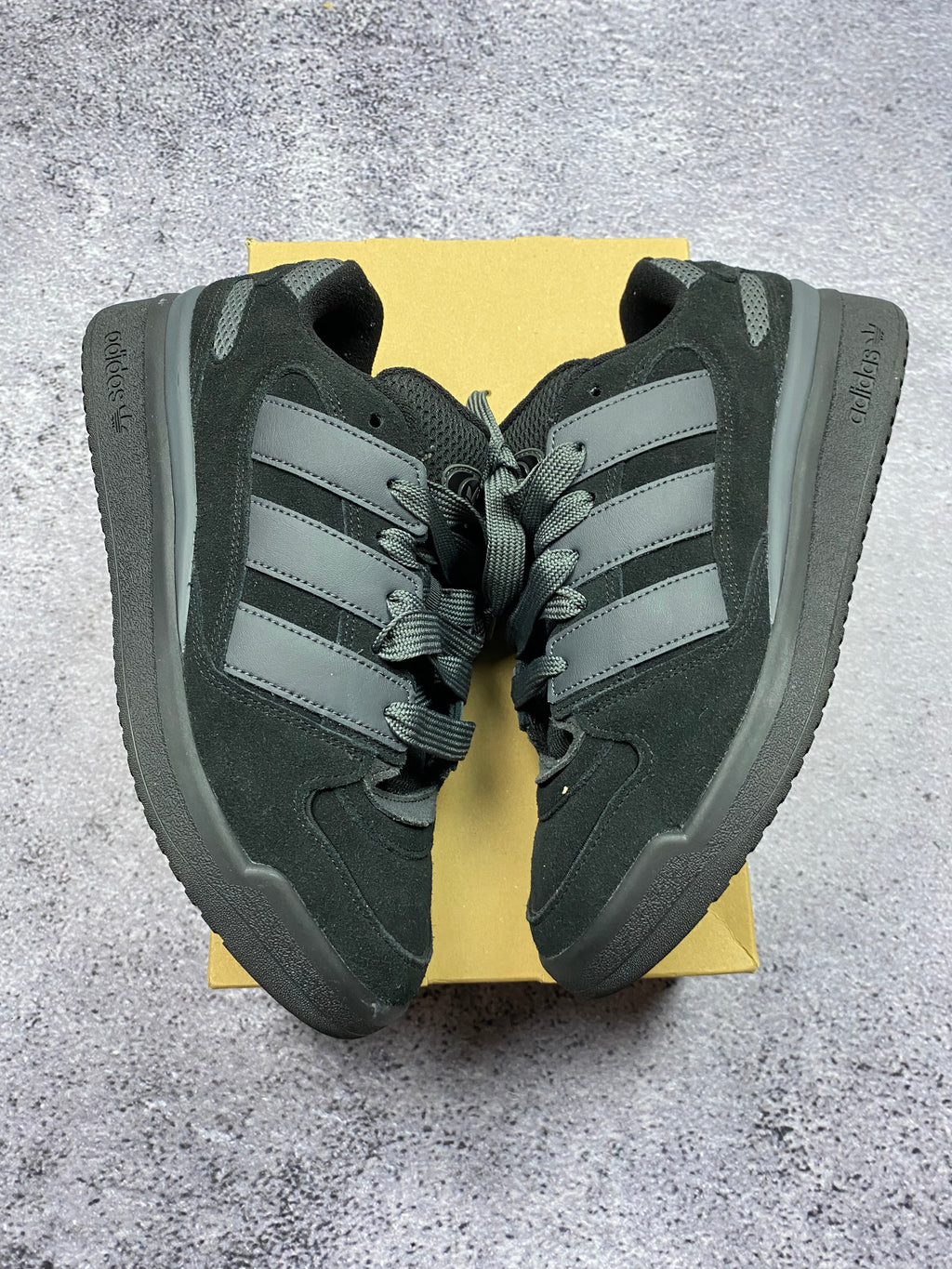 Adidas Breaknet 2.0 Black Monochrome Suede Sneakers 44