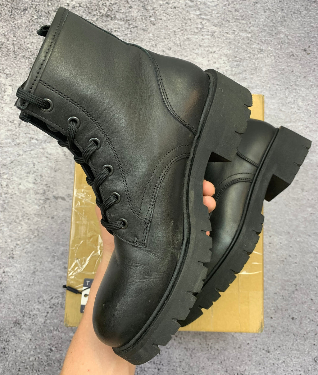 Tommy Jeans Czarne Skórzane Workery r. 38 Stan Idealny + Box